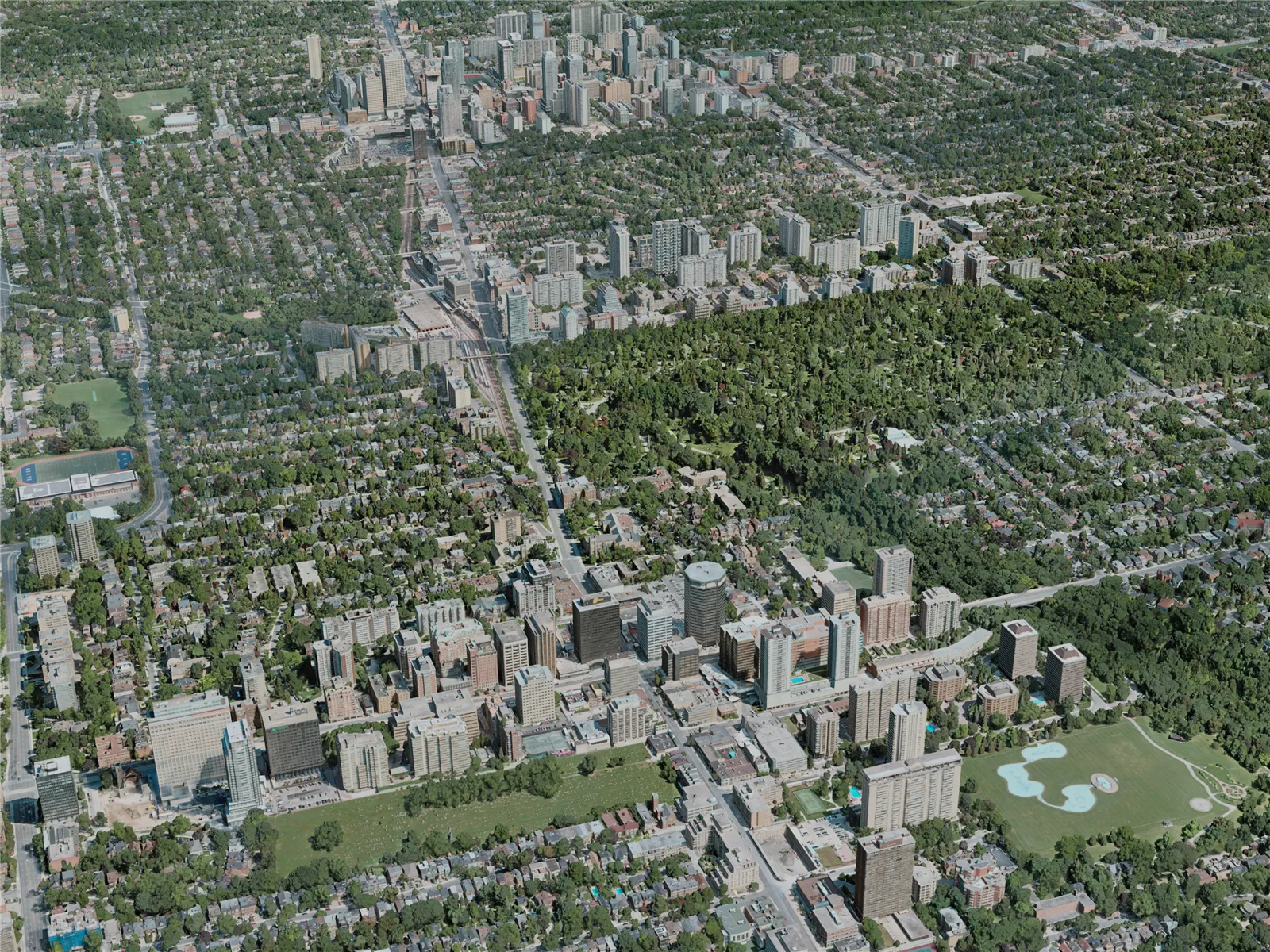 Toronto City, North, Canada (2020) 3D Model main preview