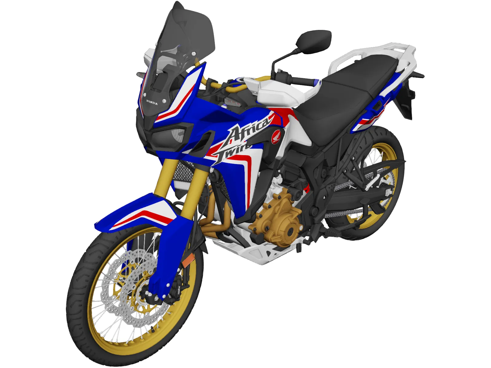 Honda CRF1000L Africa Twin Adventure Sports (2018) 3D Model main preview