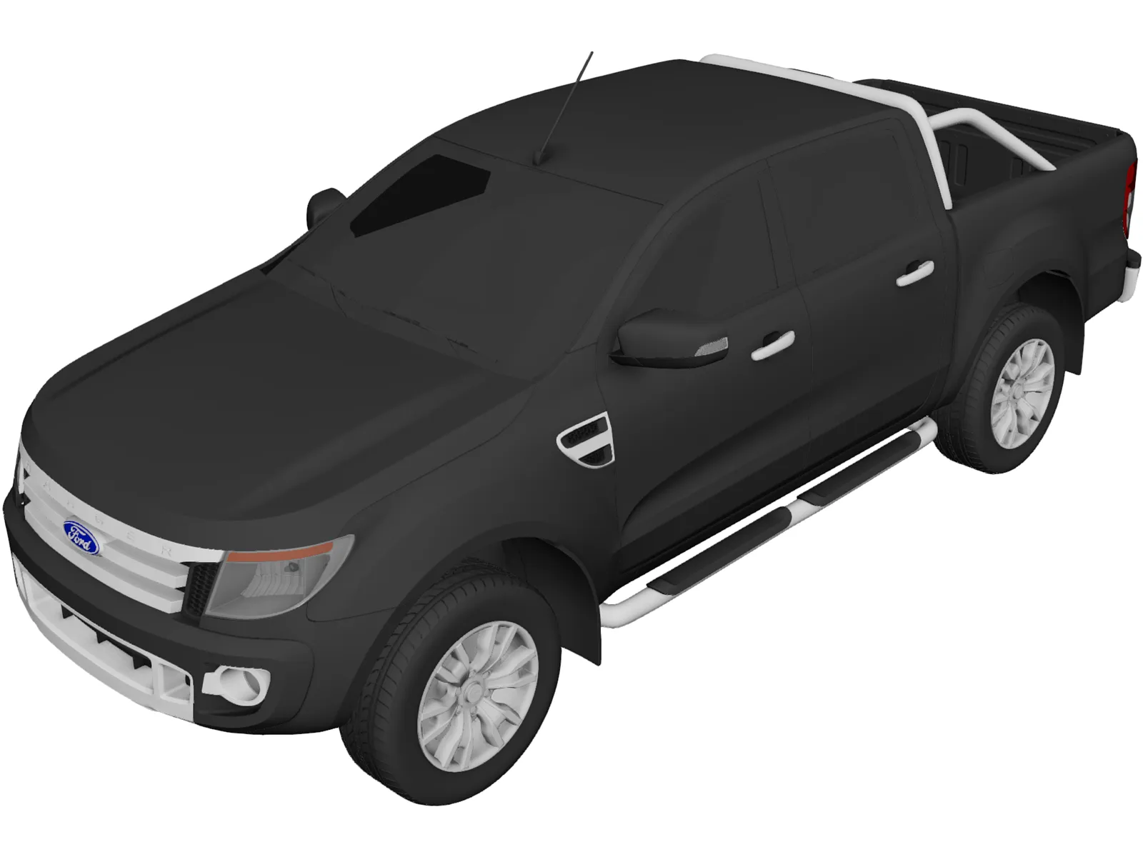Ford Ranger (2012) 3D Model main preview