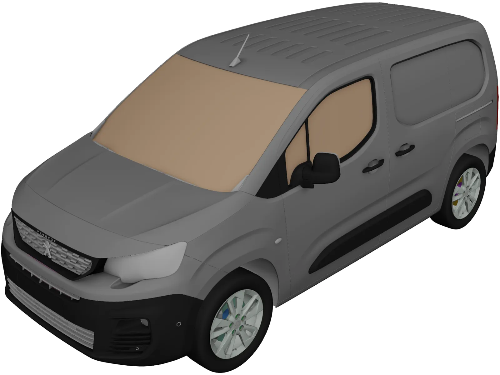 Peugeot Partner (2019) 3D Model main preview