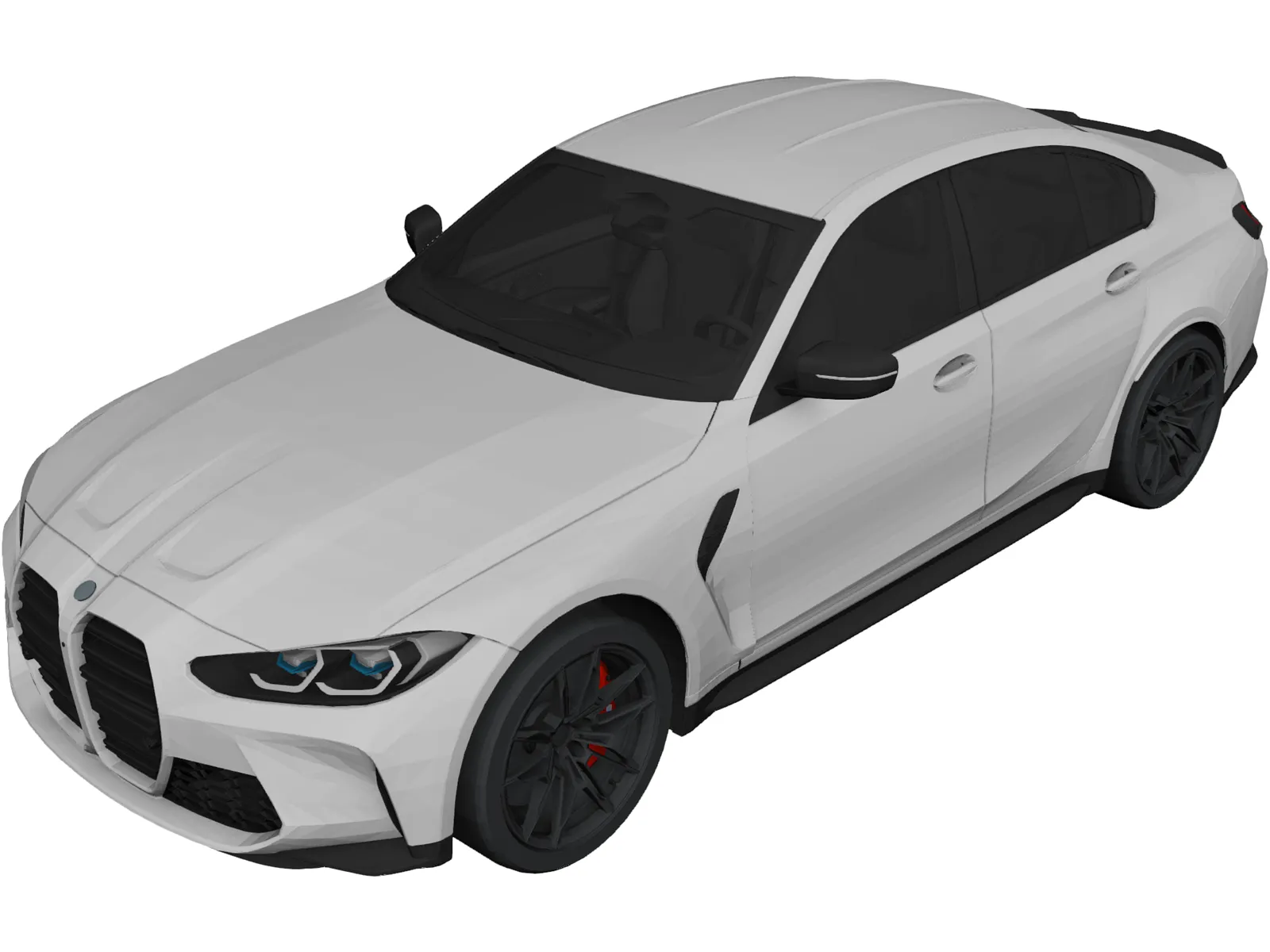 BMW M3 Competition (2021) 3D Model main preview