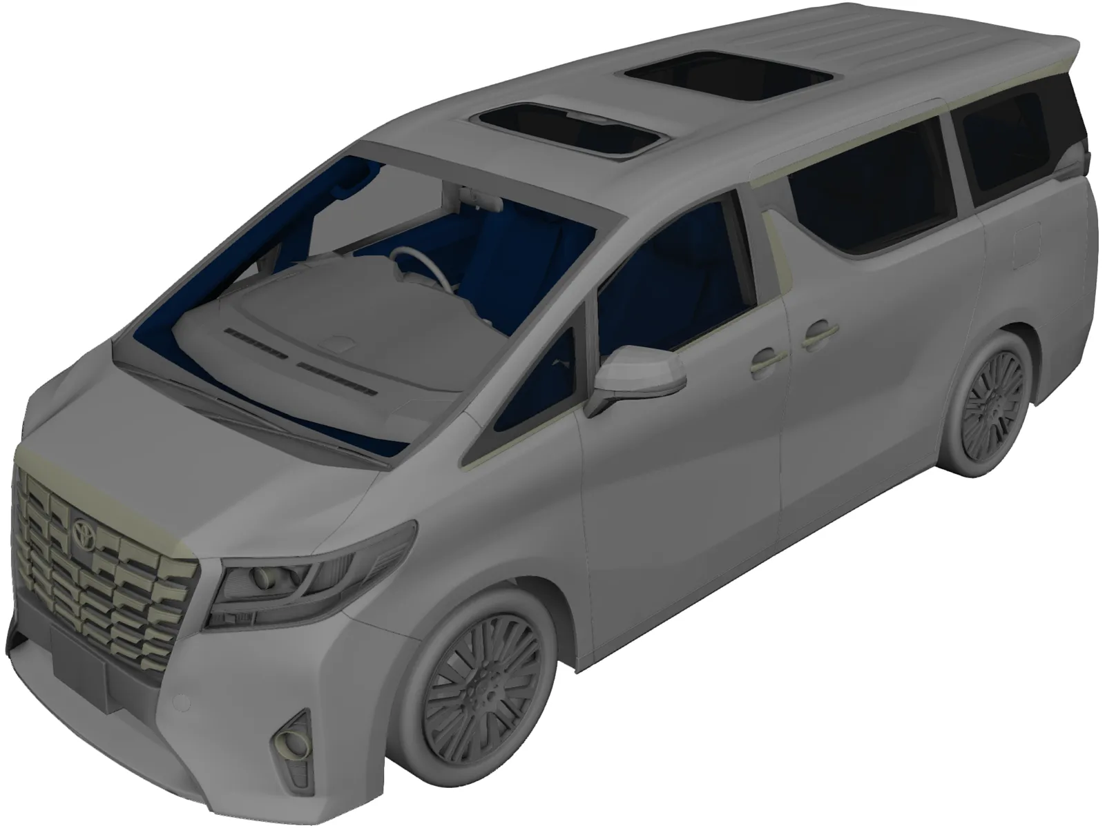 Toyota Alphard (2017) 3D Model main preview