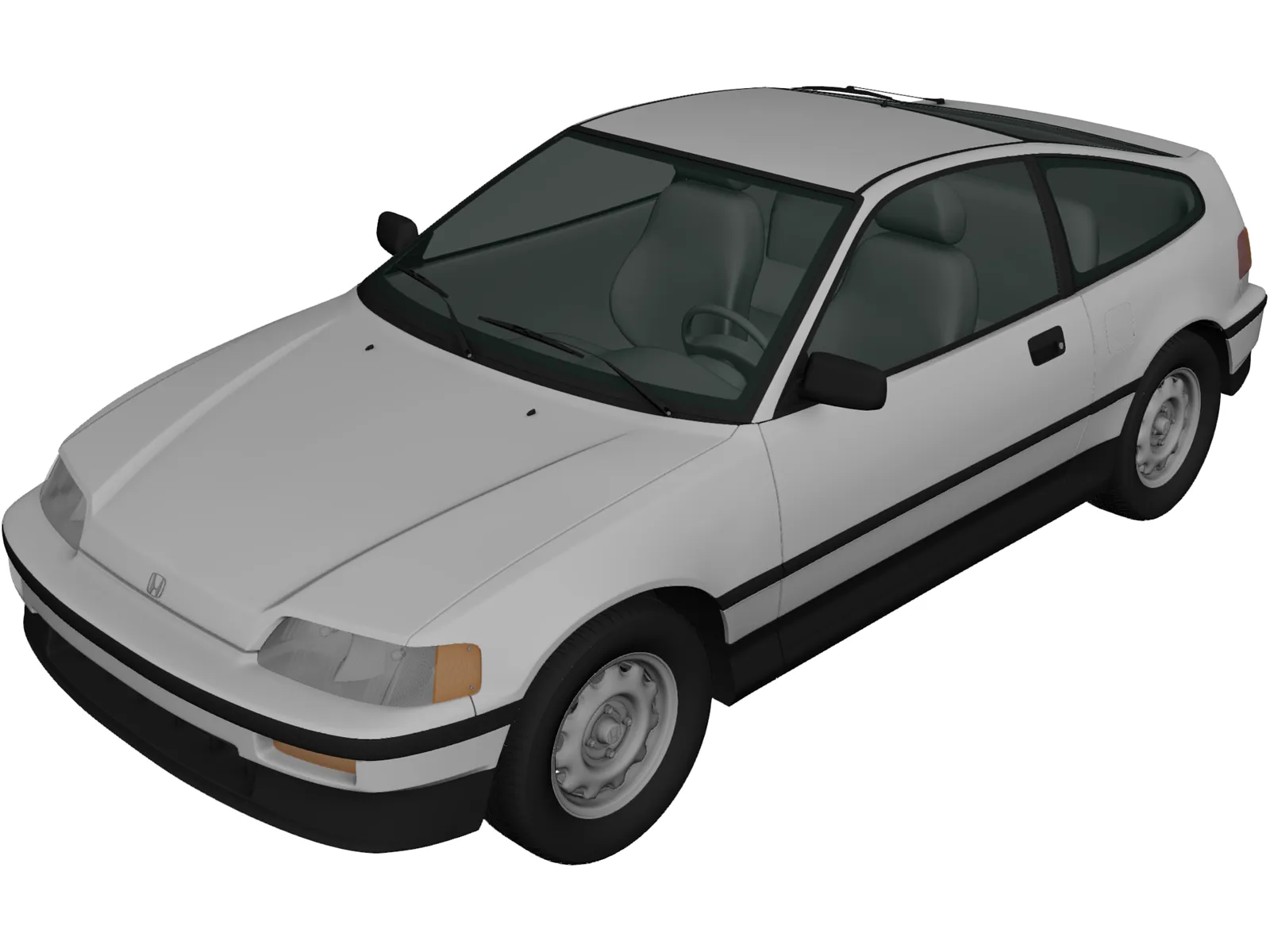 Honda CRX (1988) 3D Model main preview