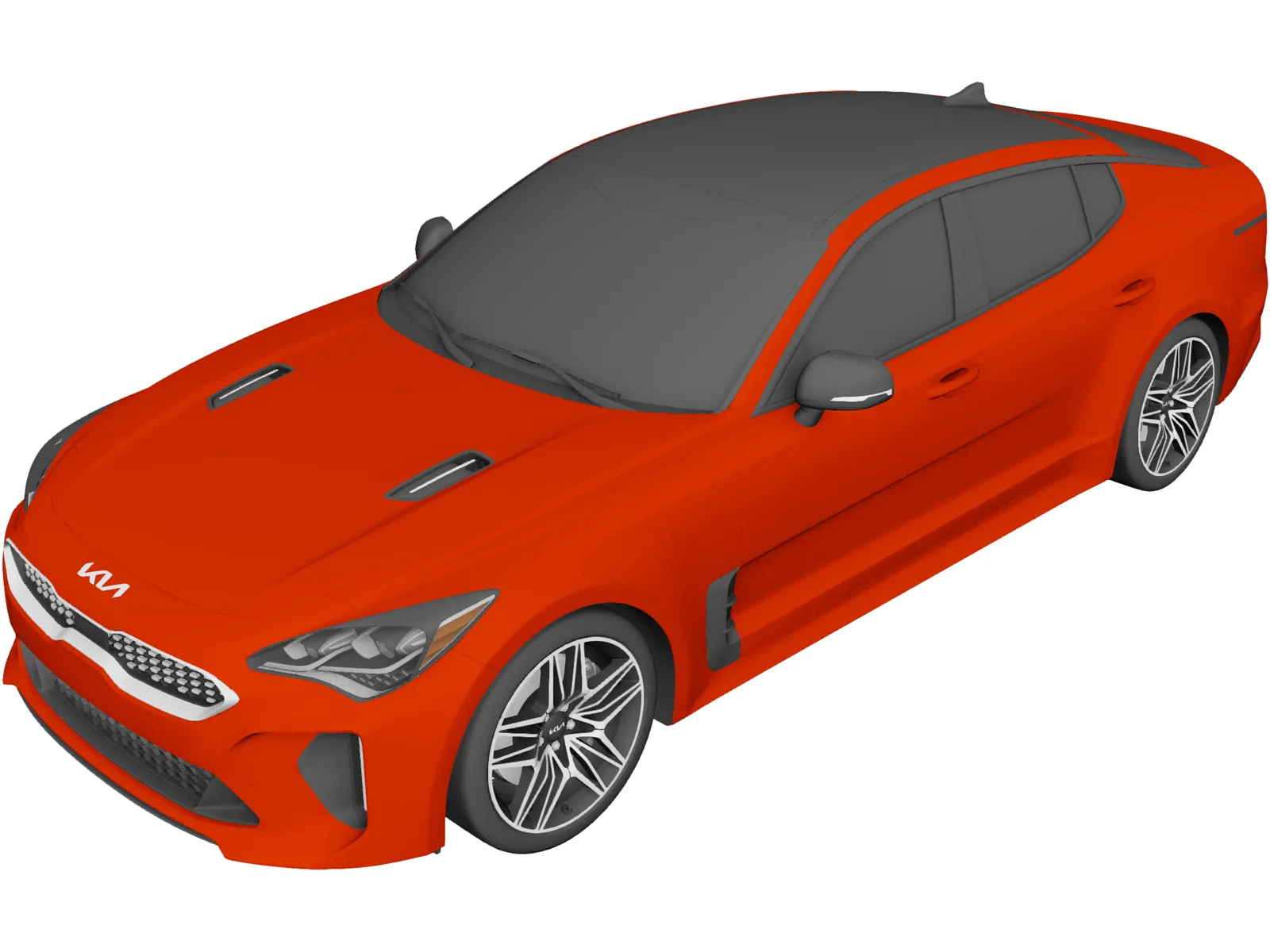 Kia Stinger GT FL (2022) 3D Model main preview