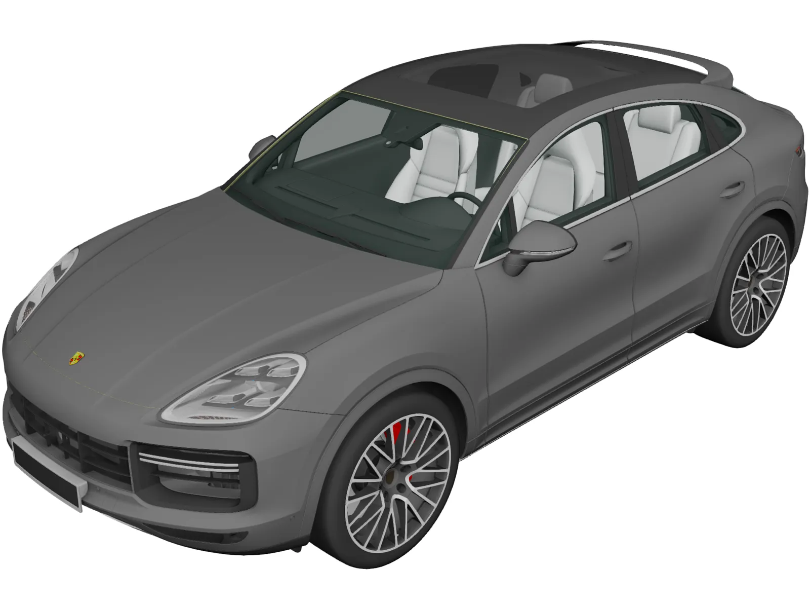 Porsche Cayenne Turbo Coupe (2020) 3D Model main preview