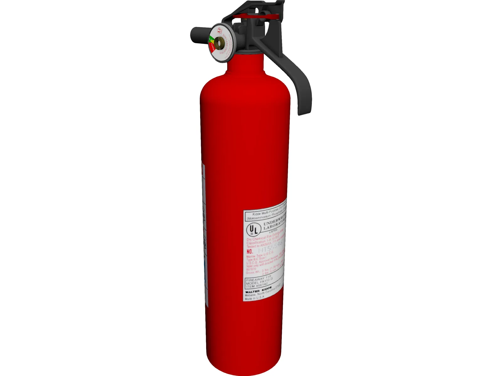 Fire Extinguisher 3D Model main preview