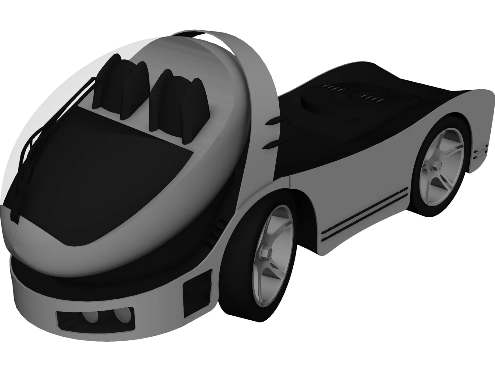 Futuristic Truck 3D Model main preview