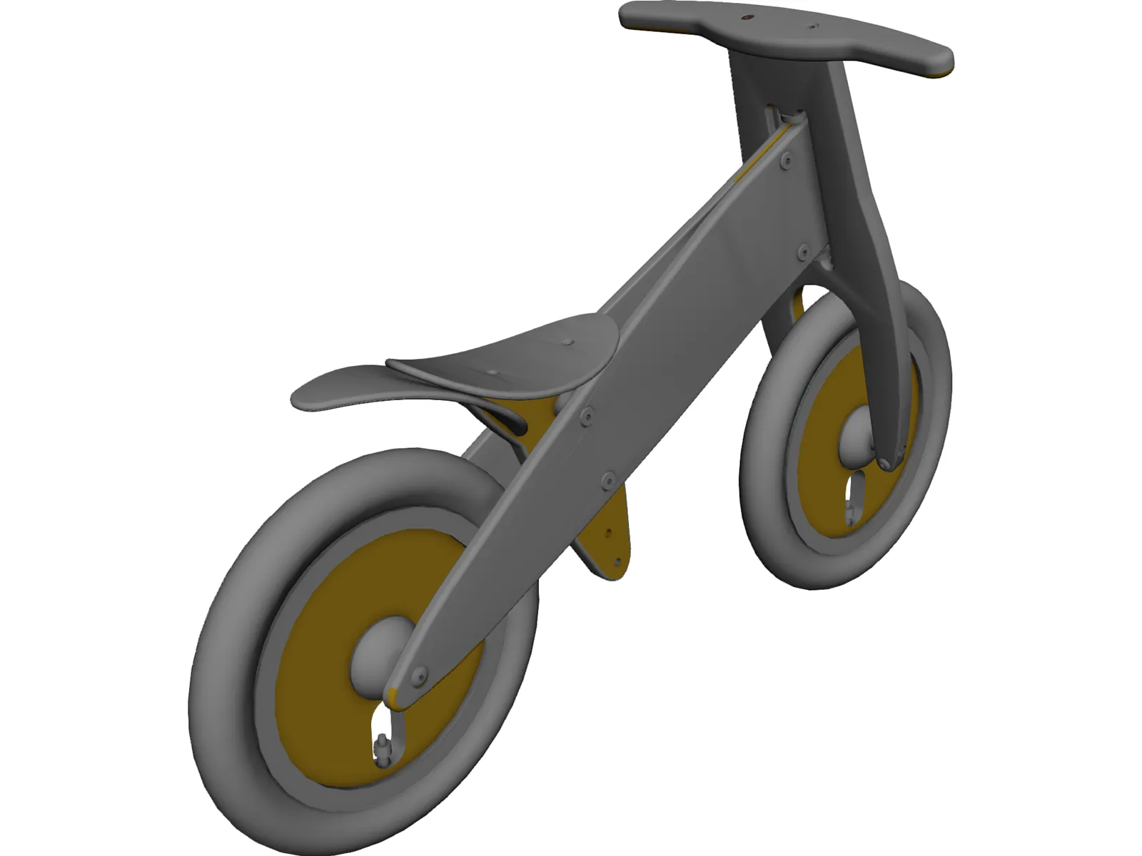 Wooden Bicycle 3D Model main preview