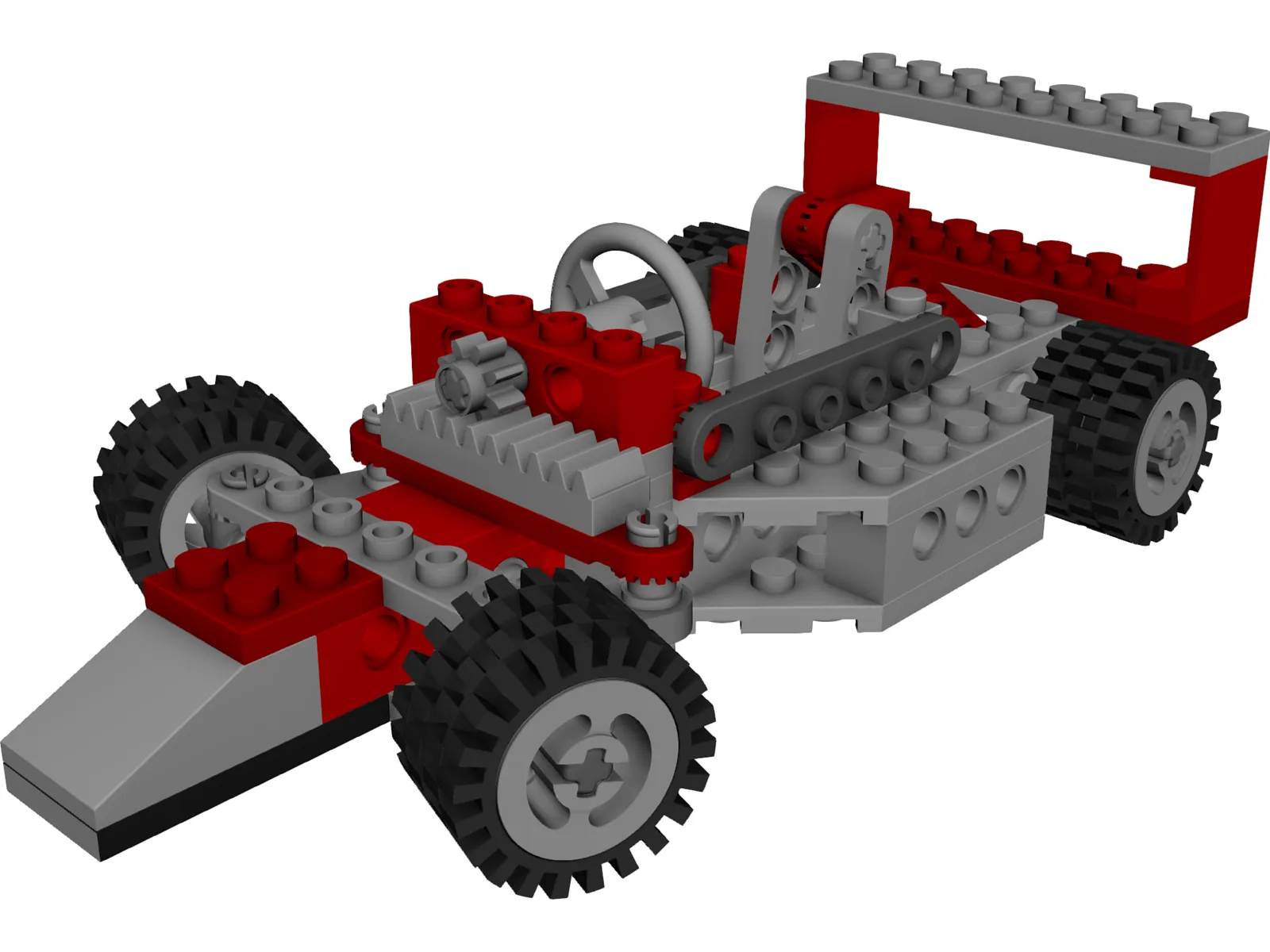 Lego Car 3D Model main preview