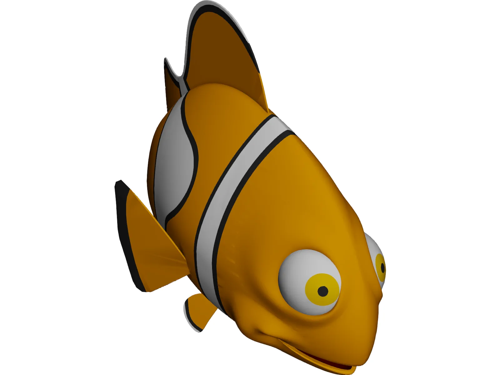 Nemo Fish Cartoon 3D Model main preview
