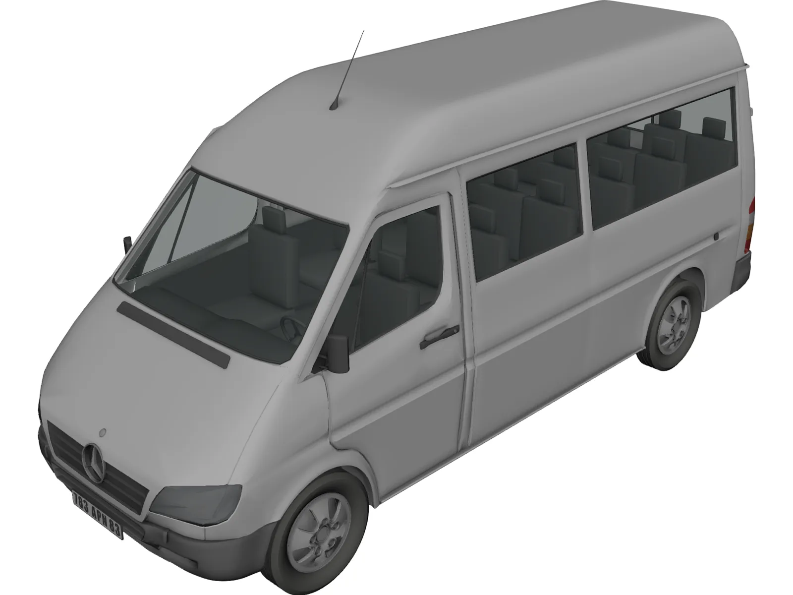 Mercedes-Benz Sprinter 3D Model main preview