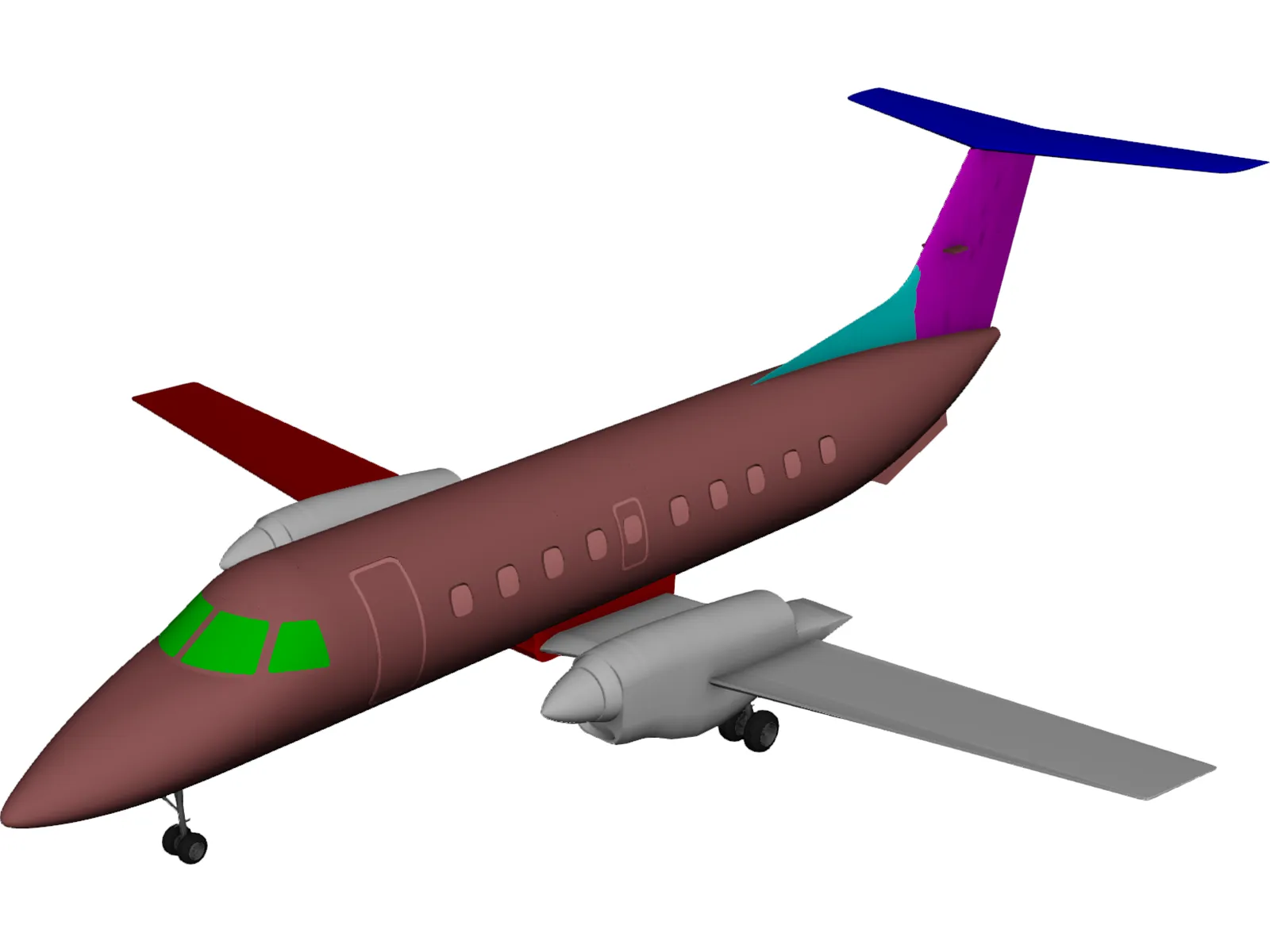 Embraer EMB 120 Brasilia 3D Model main preview