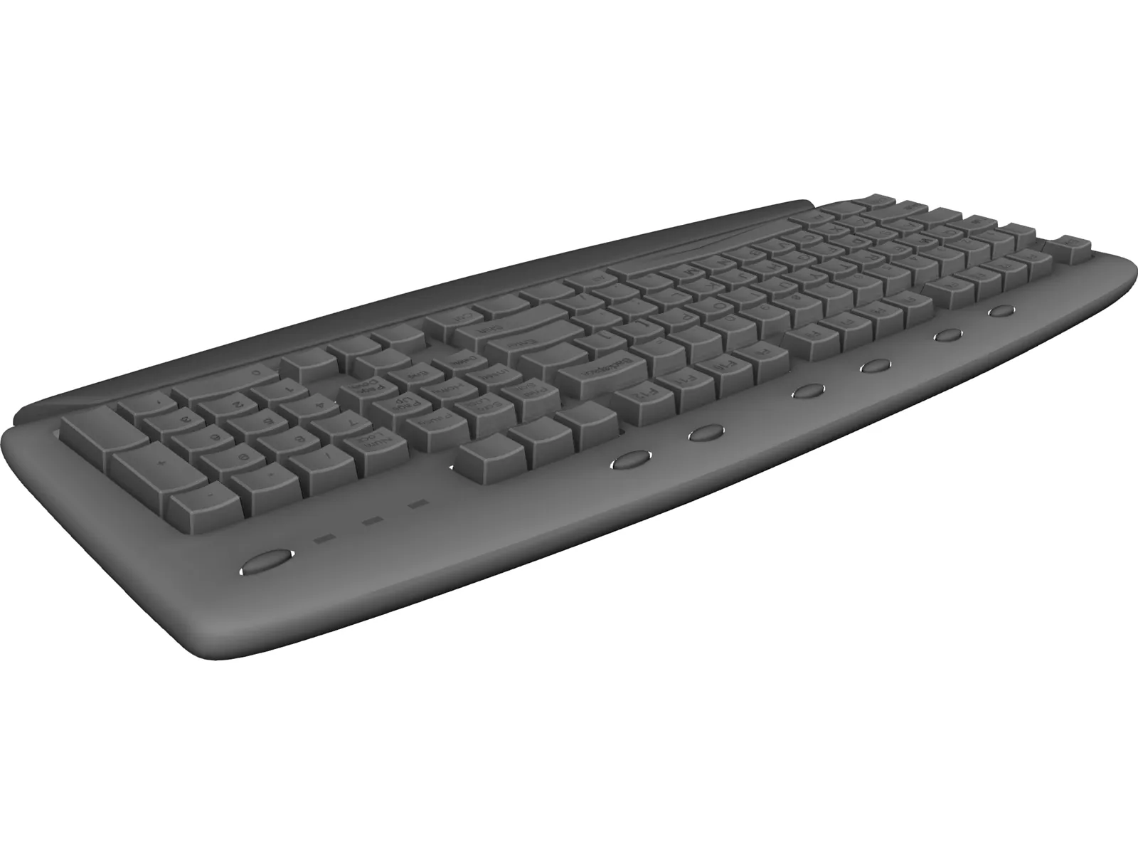 Computer Keyboard 3D Model main preview