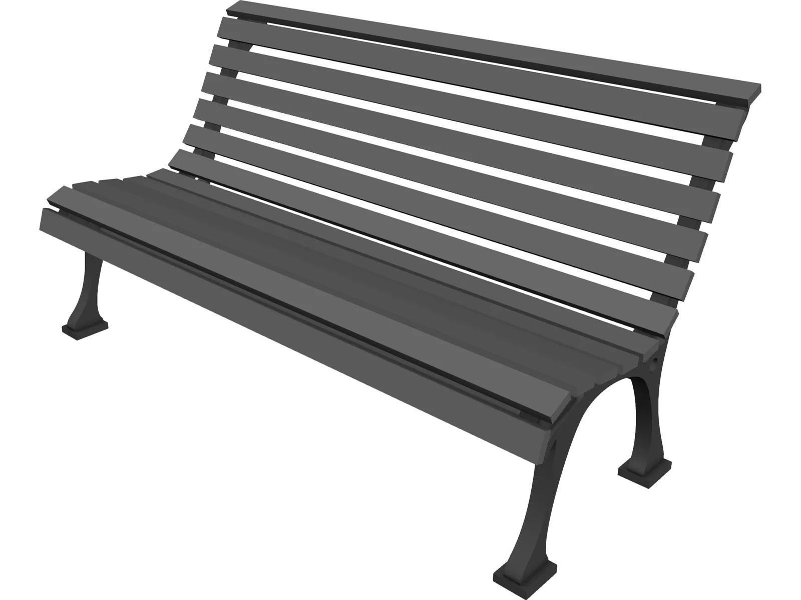 Bench 3D Model main preview