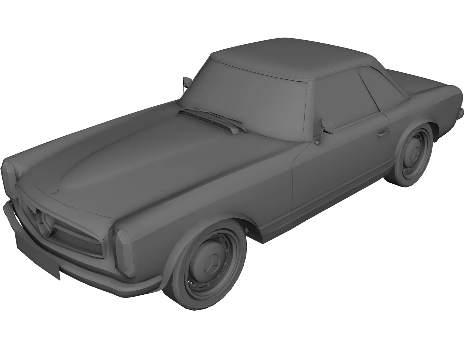 Mercedes-Benz 280 SL (1969) 3D Model main preview