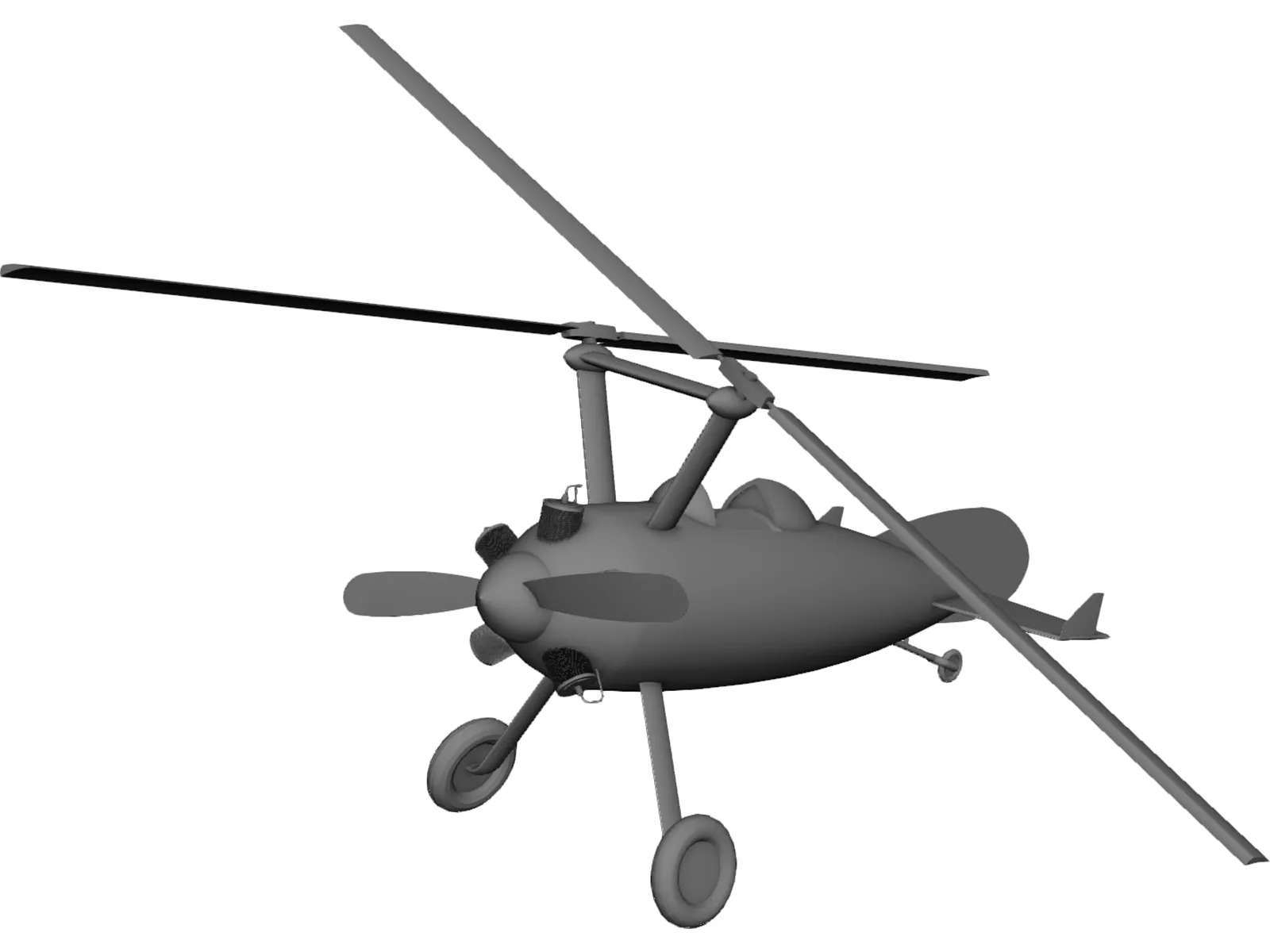 Autogyro Bushman 3D Model main preview