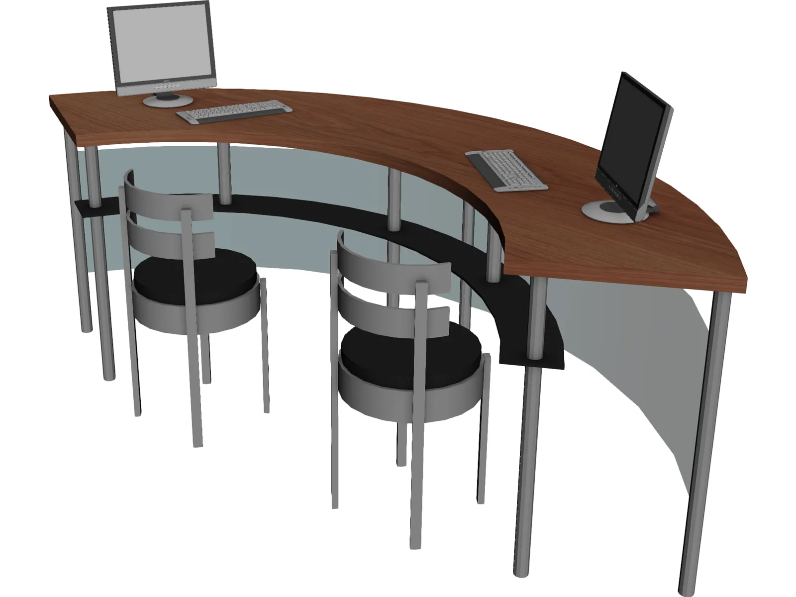Information Desk 3D Model main preview