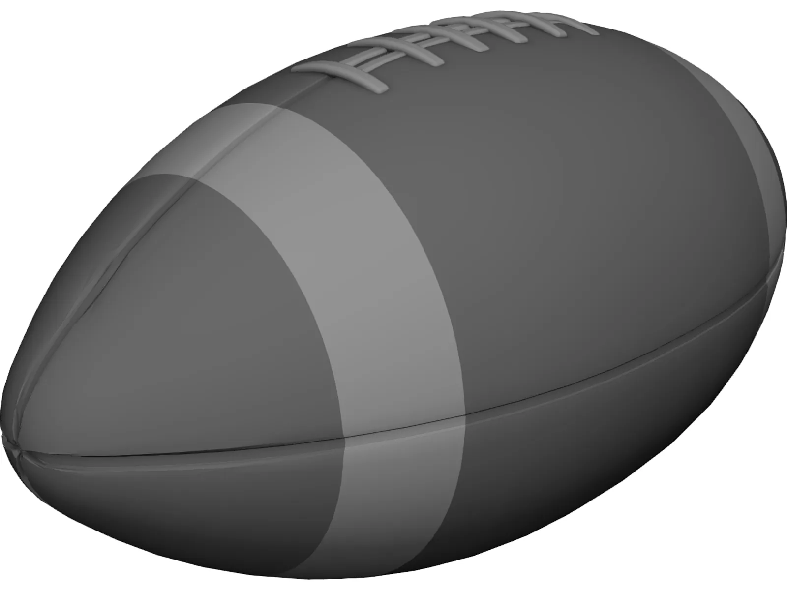 American Football Ball 3D Model main preview