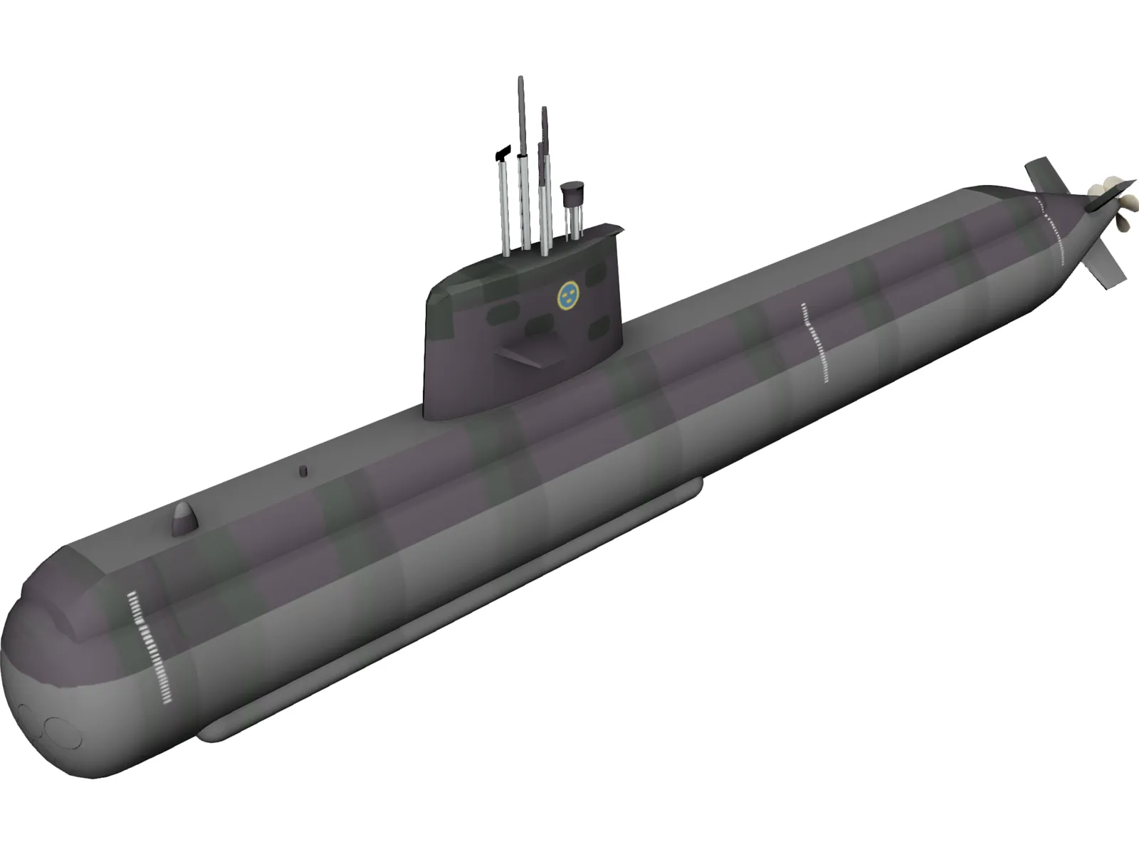 HMS Gotland 3D Model main preview