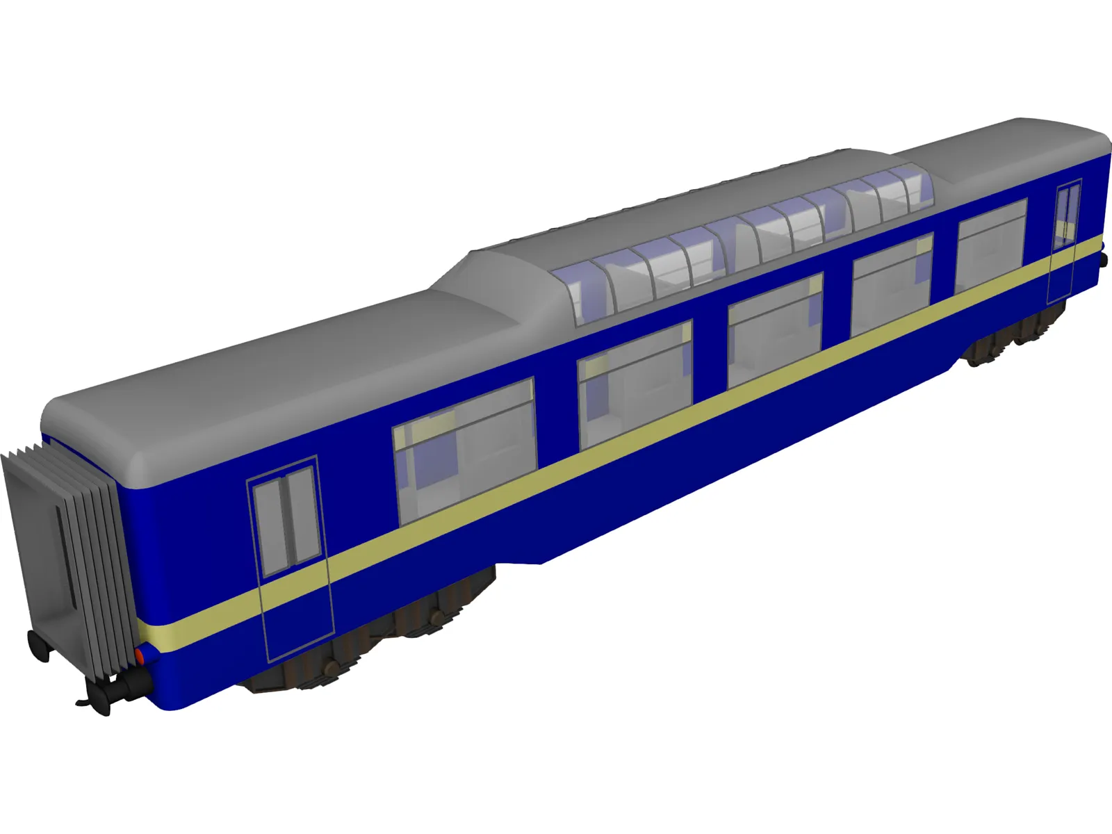 Train Personal Wagon 3D Model main preview