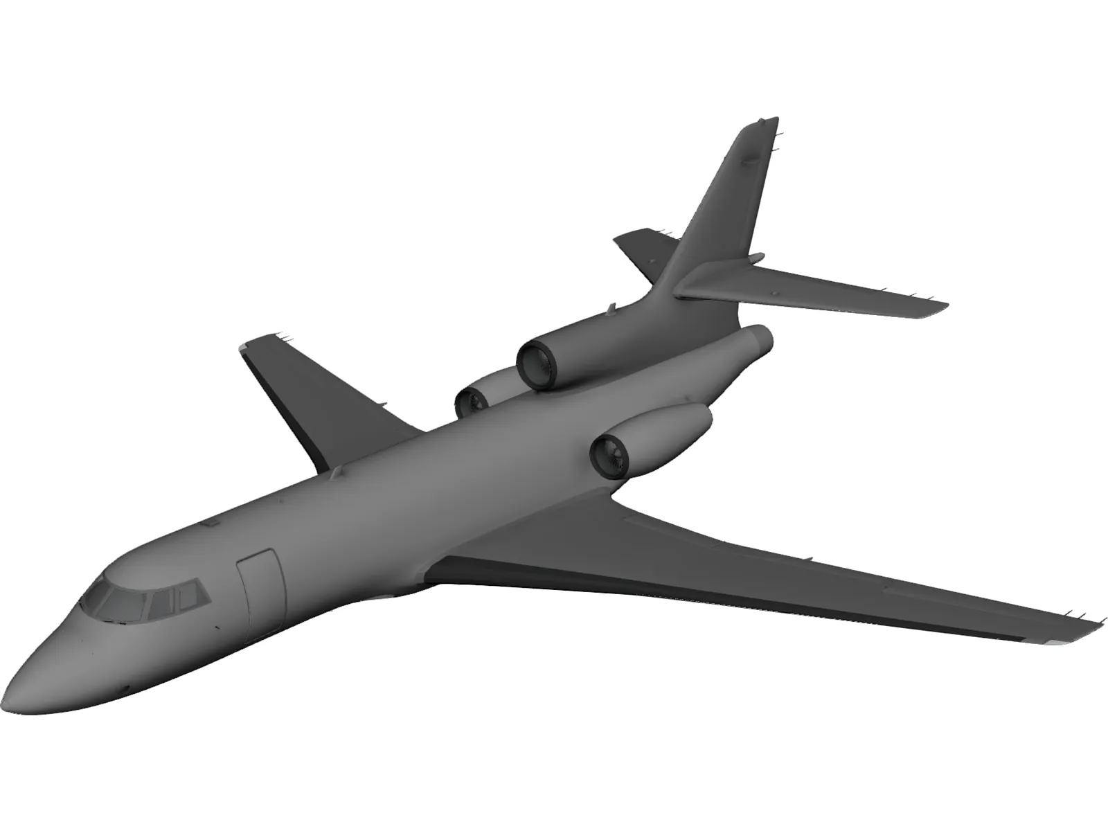 Dassault Falcon 50 3D Model main preview