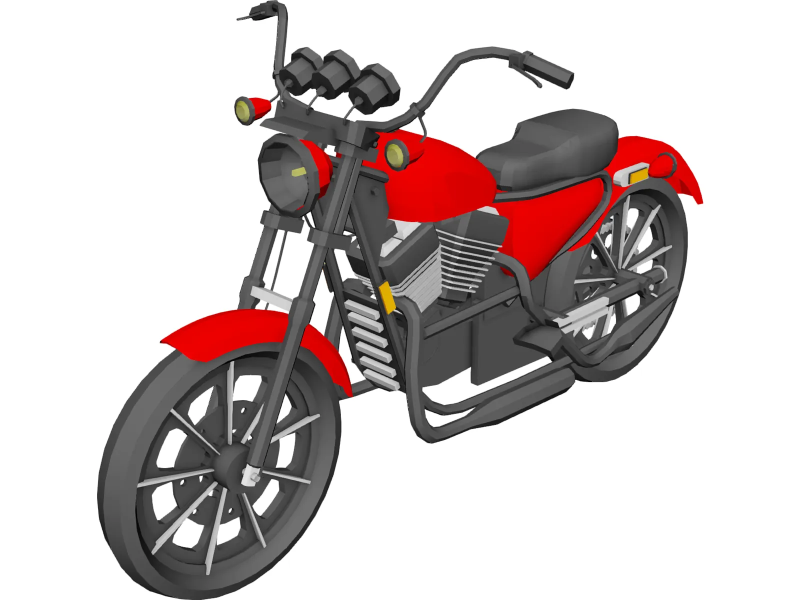 Harley-Davidson (1975) 3D Model main preview