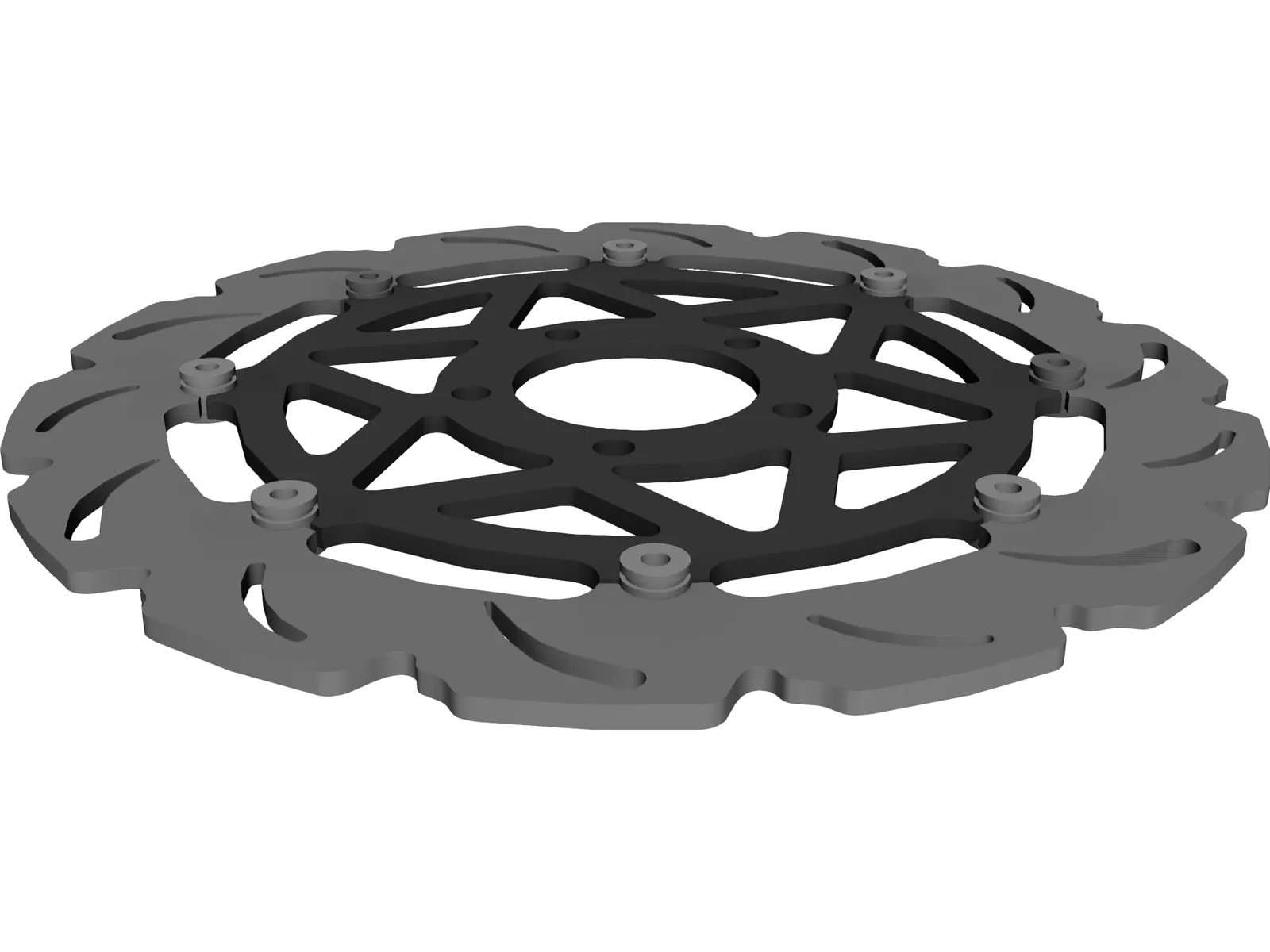 Brake Disk Front GS500 Full Floating 3D Model main preview