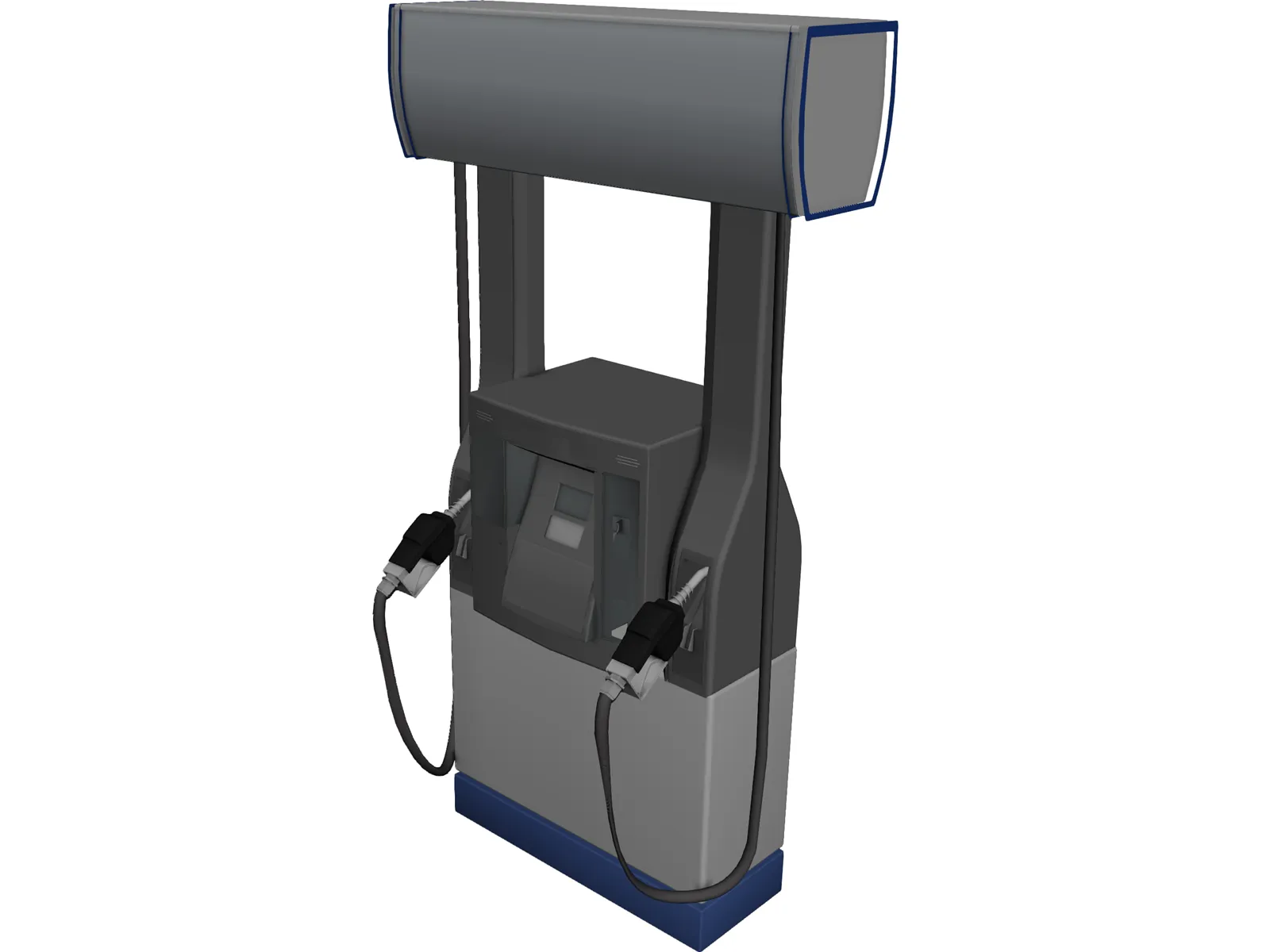 Chevron Gas Pump 3D Model main preview