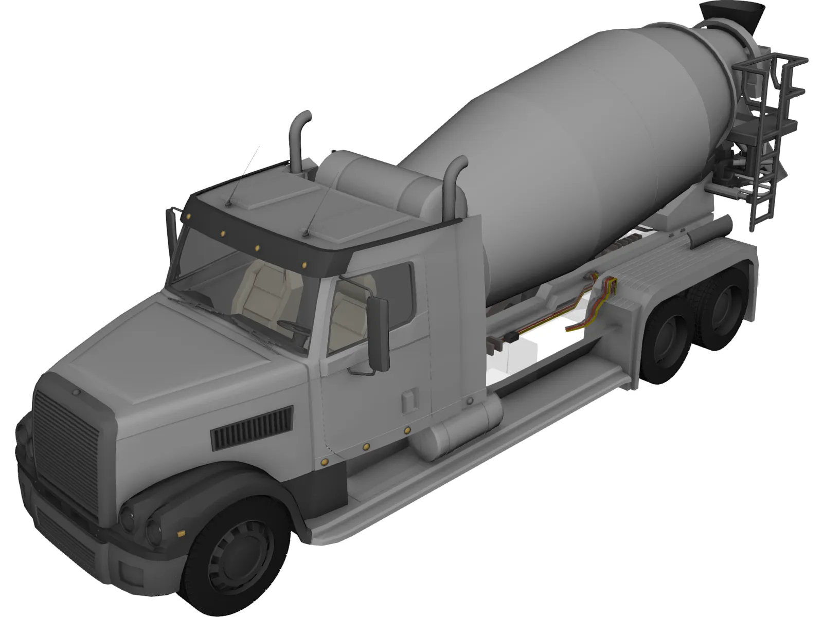 Truck Mixer 3D Model main preview