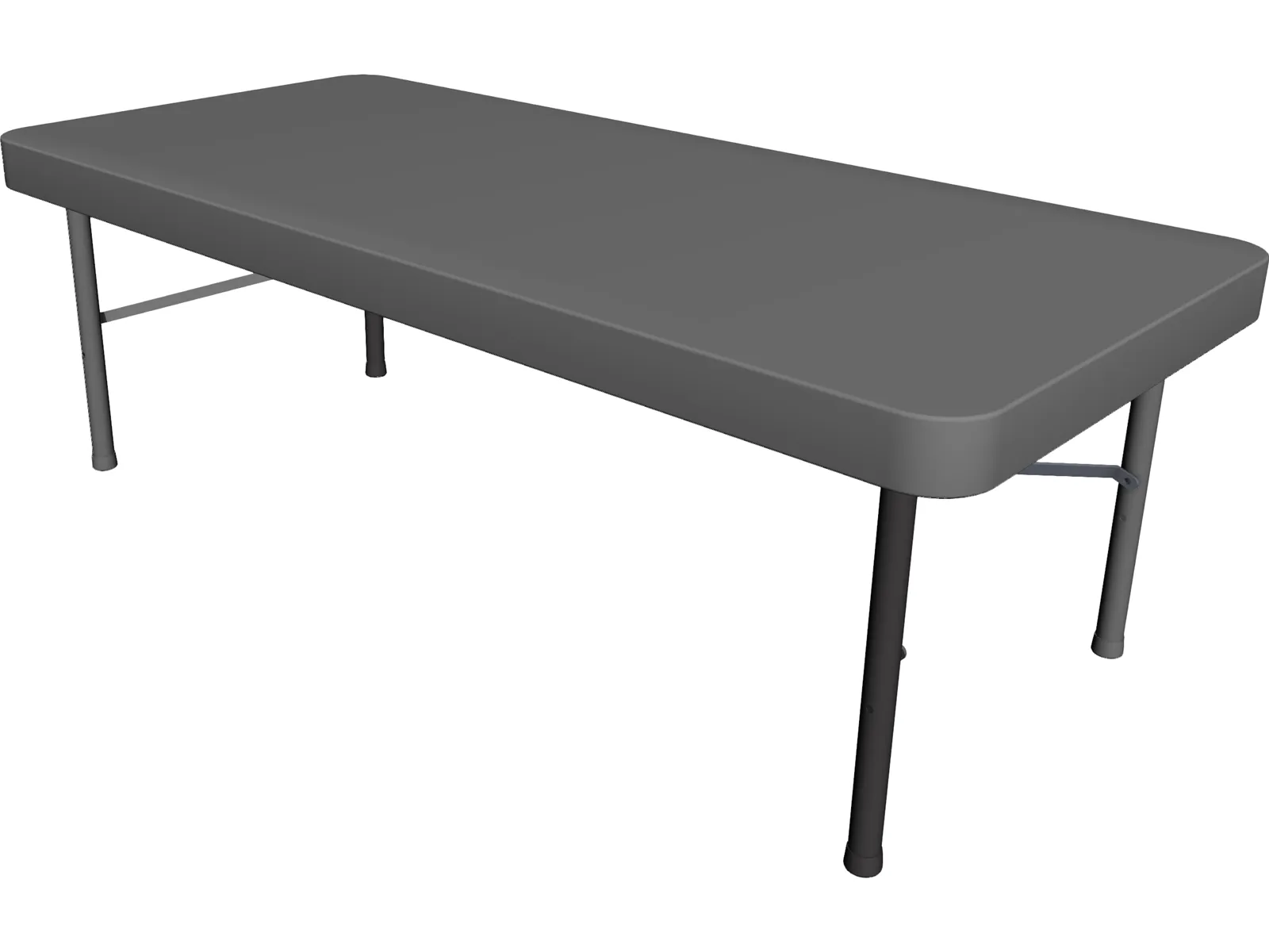 Plastic Folding Table 3D Model main preview