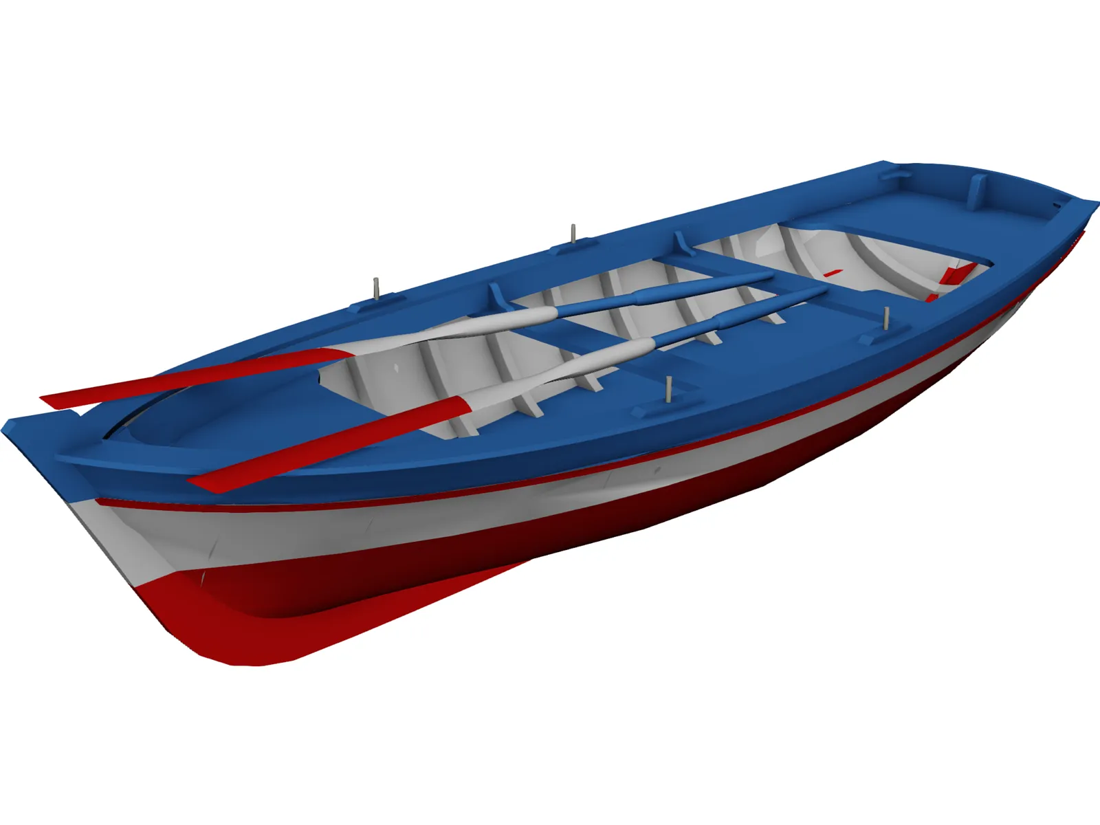 Wooden Boat 3D Model main preview