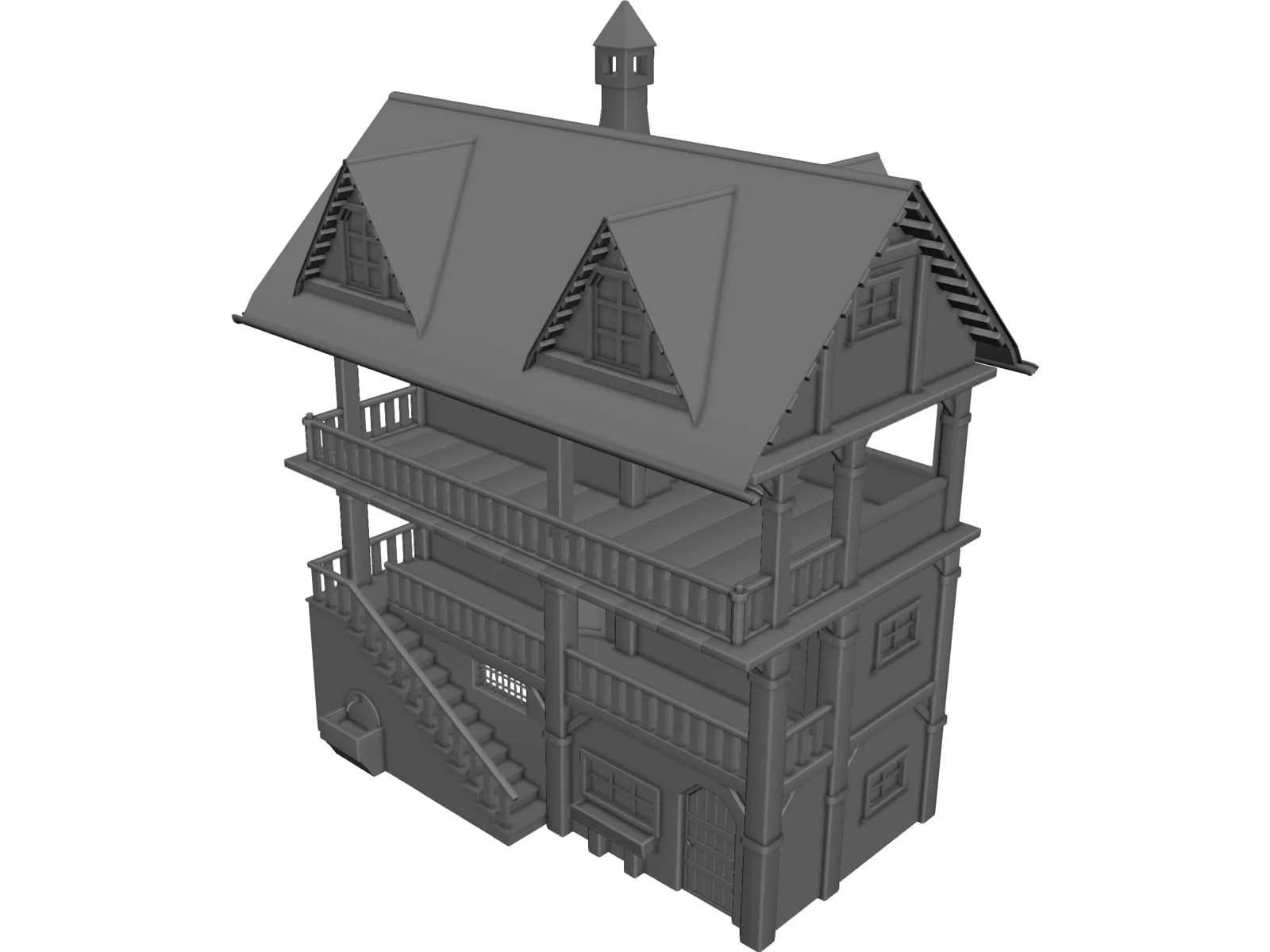 Rustic Home 3D Model main preview