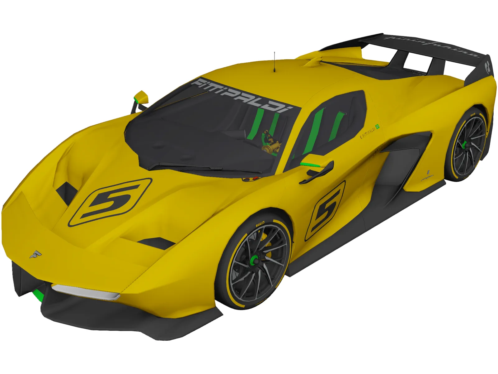 Fittipaldi EF7 Vision GT (2017) 3D Model main preview