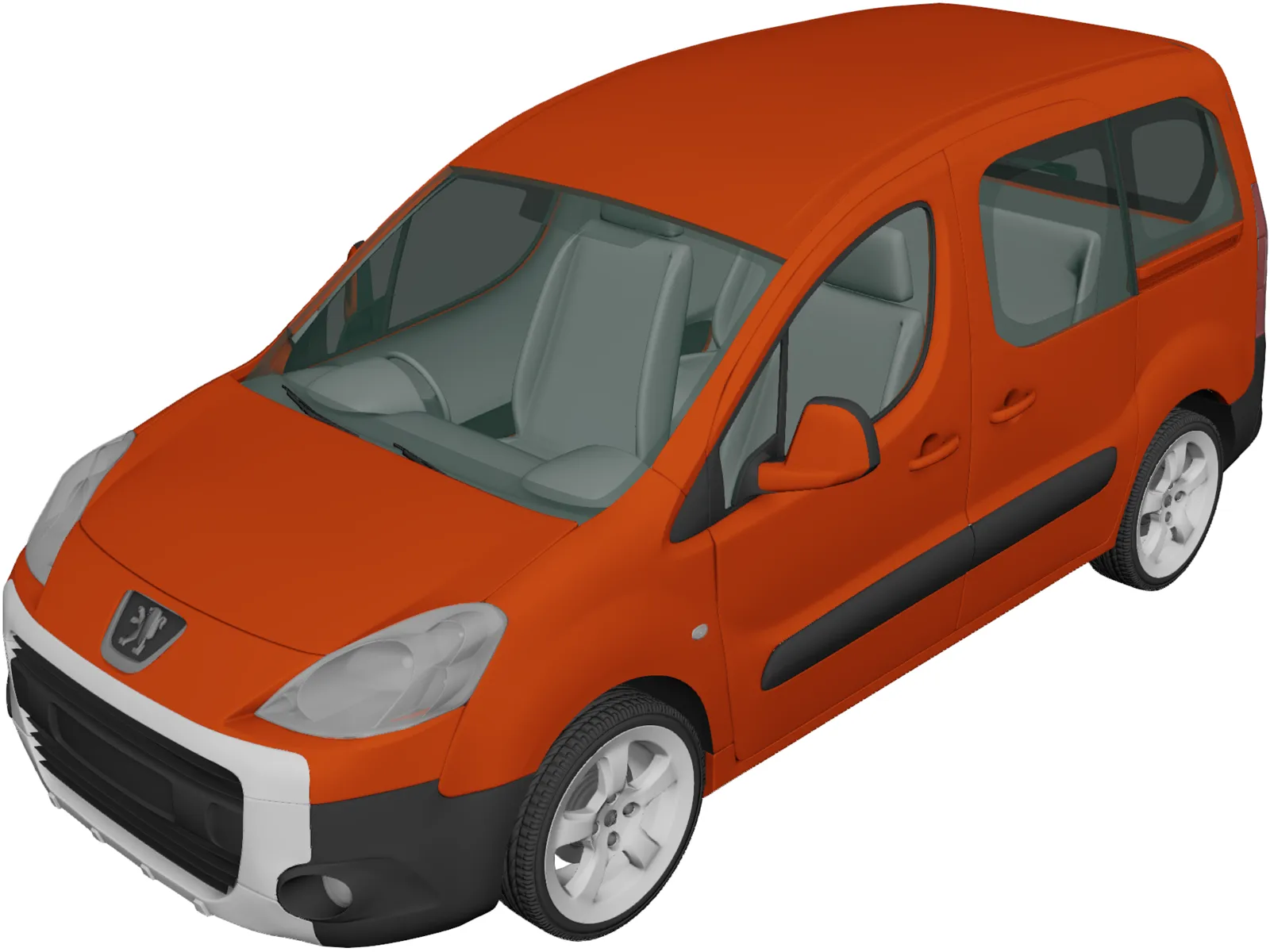 Peugeot Partner Tepee (2011) 3D Model main preview
