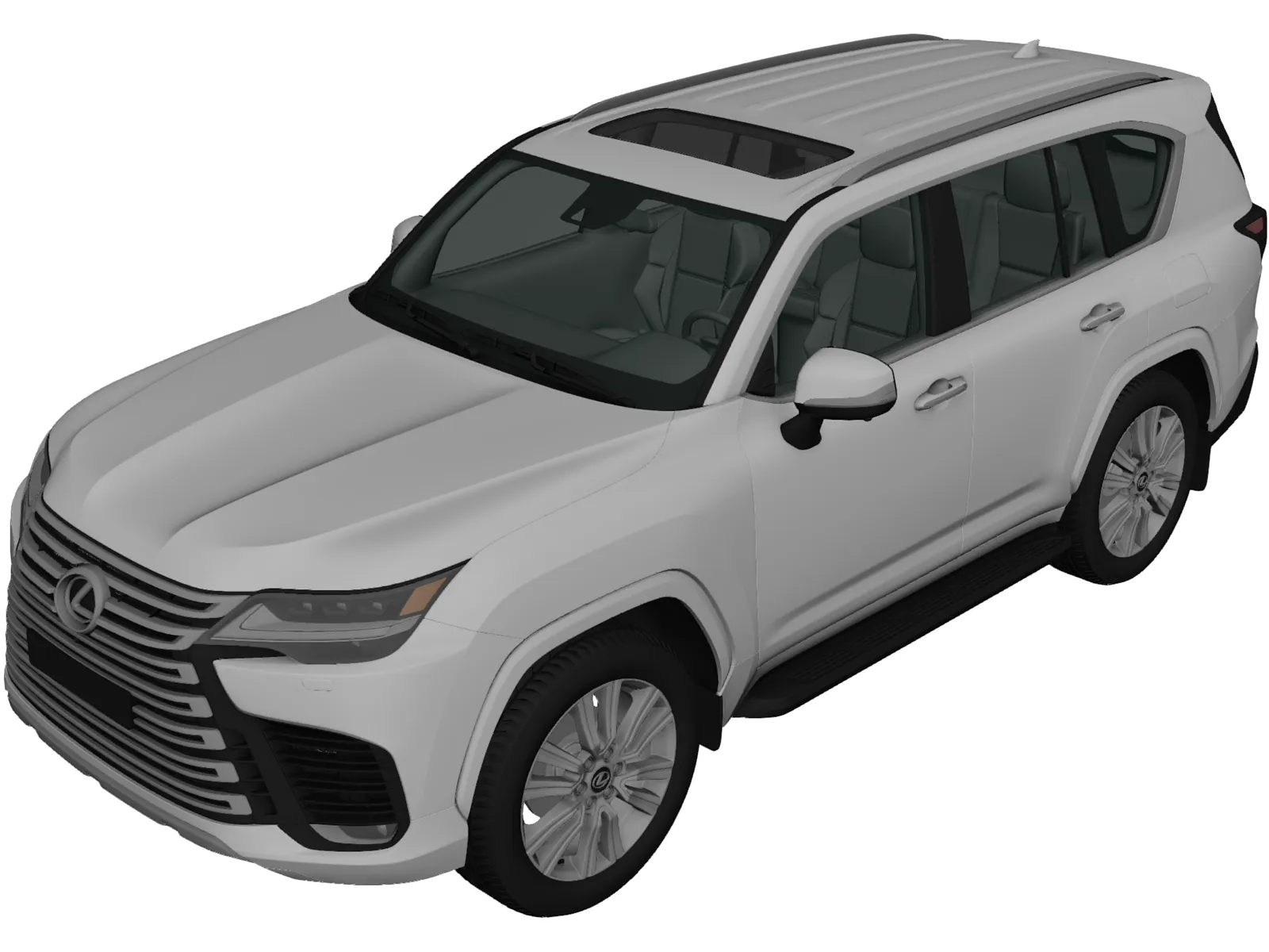 Lexus LX600 (2021) 3D Model main preview