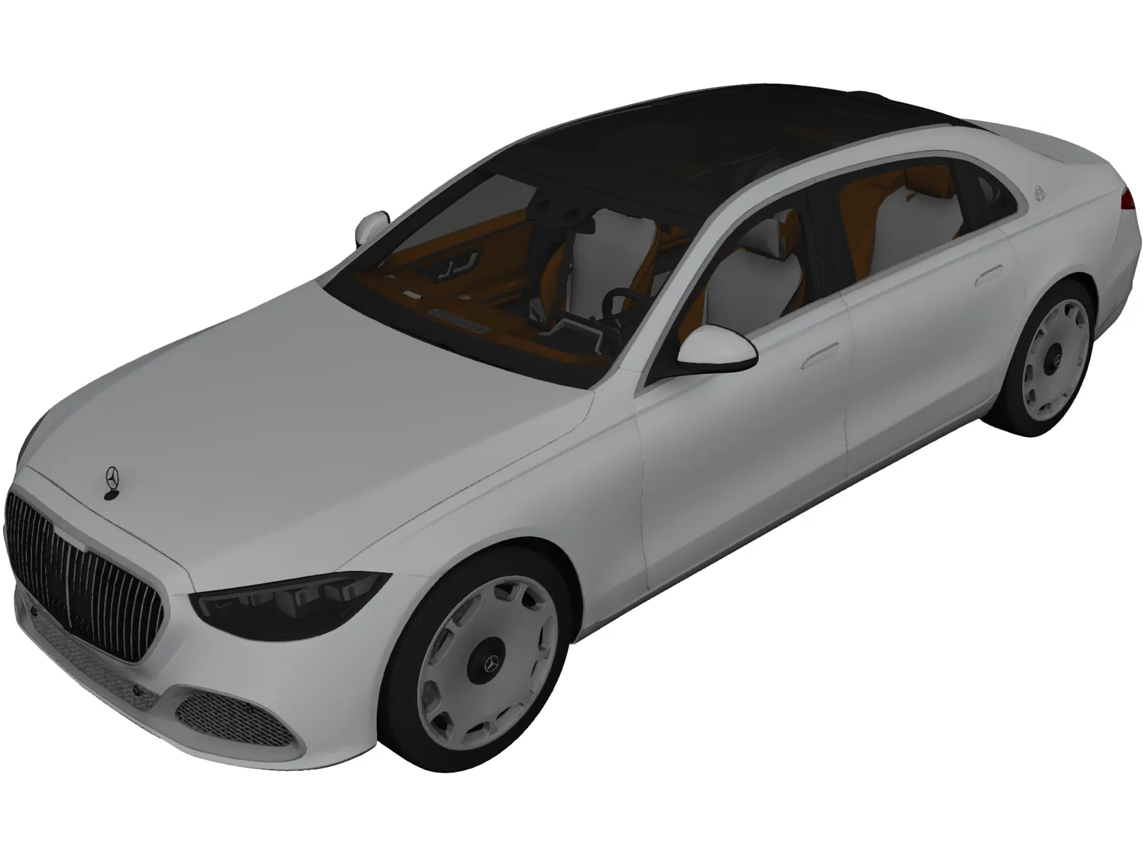 Mercedes-Maybach S600 (2021) 3D Model main preview