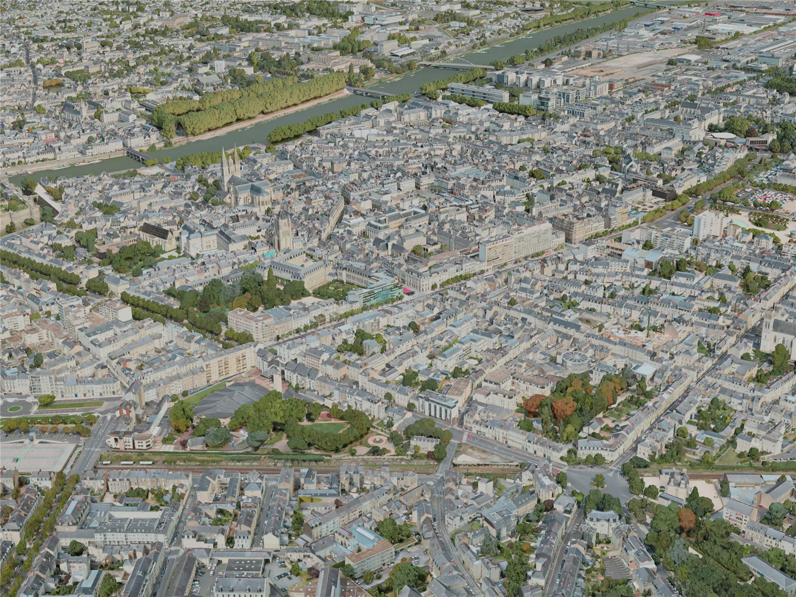 Angers City, France (2021) 3D Model main preview