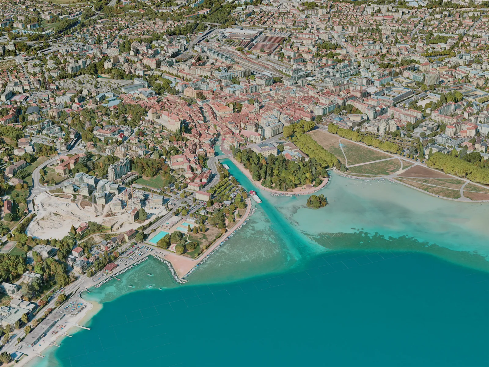 Annecy City, France (2021) 3D Model main preview