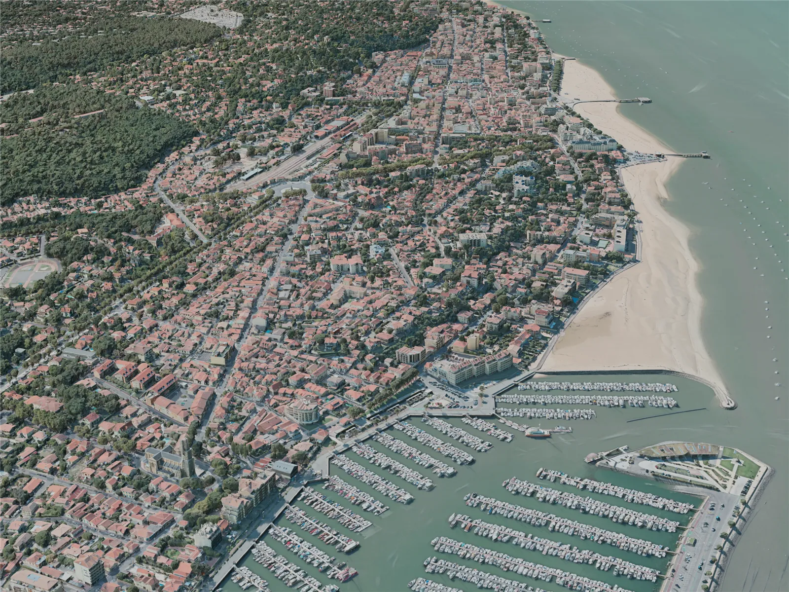 Arcachon City, France (2021) 3D Model main preview