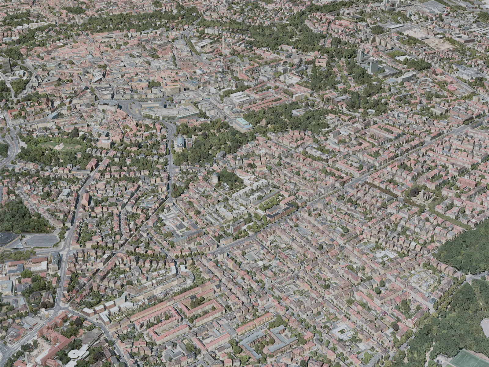 Braunschweig City, Germany (2021) 3D Model main preview