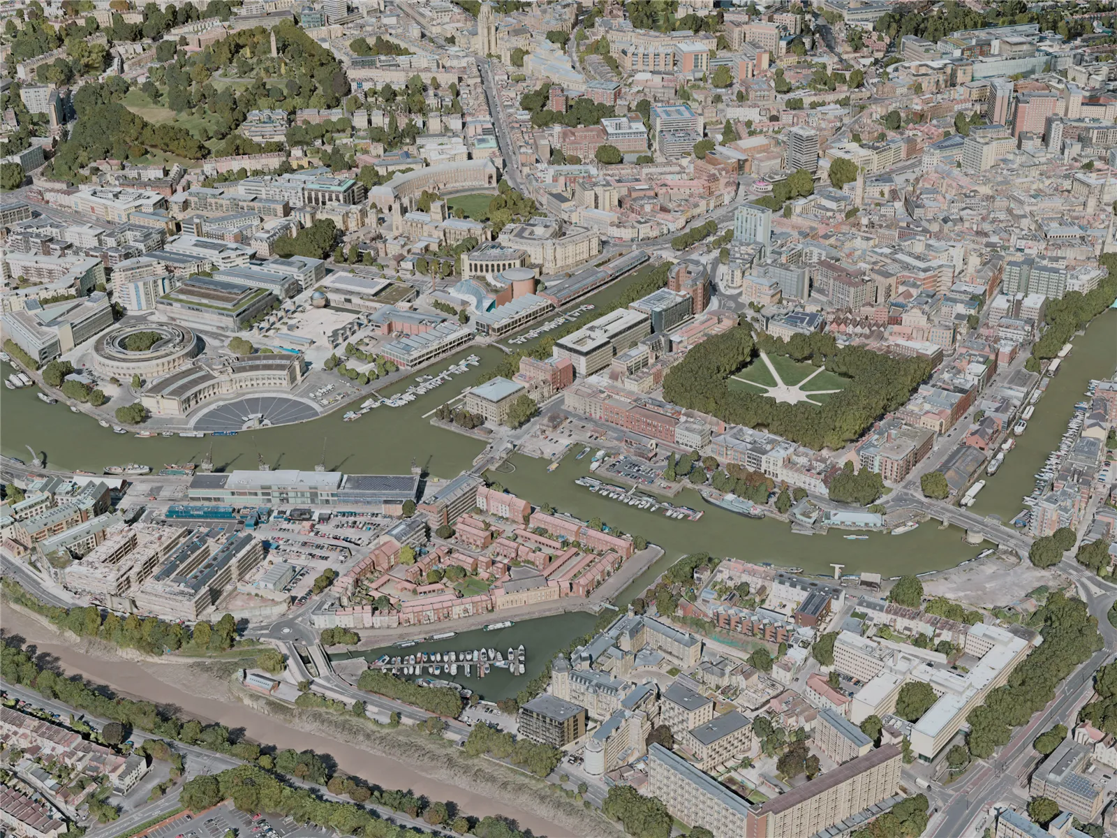 Bristol City, UK (2021) 3D Model main preview