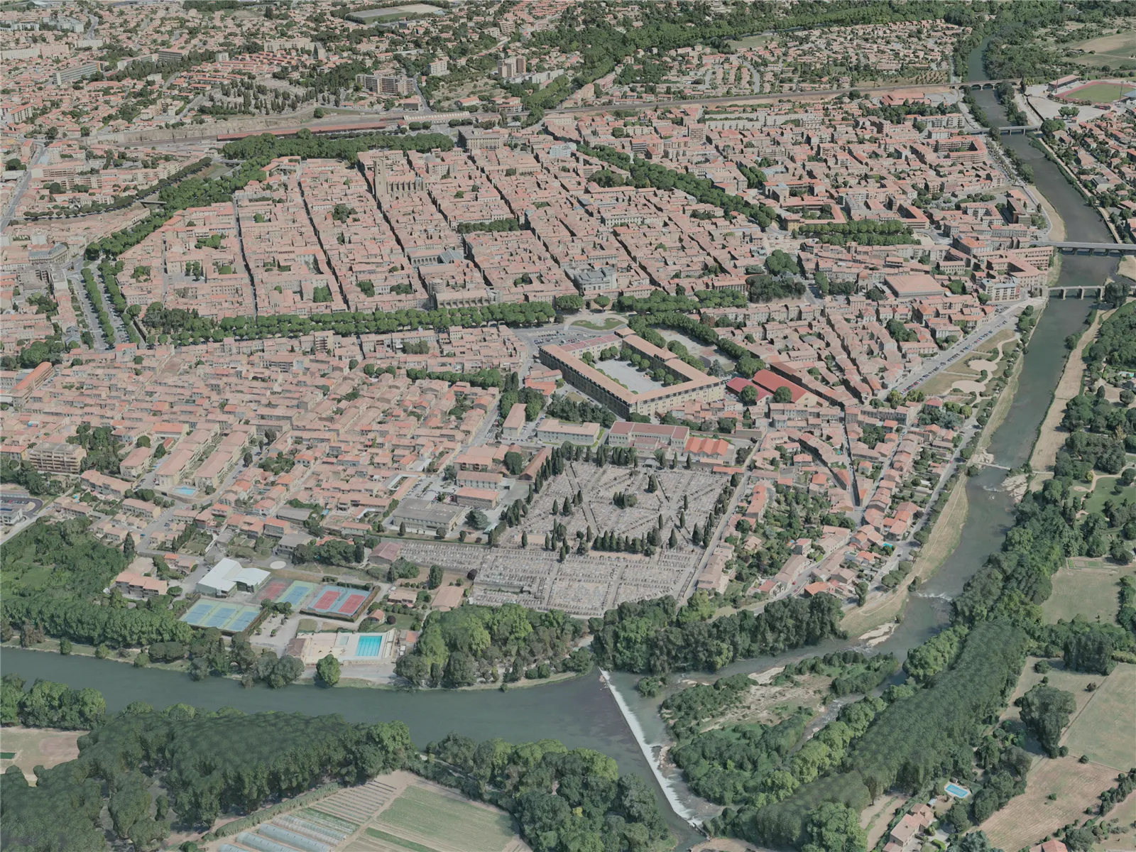 Carcassonne City, France (2021) 3D Model main preview