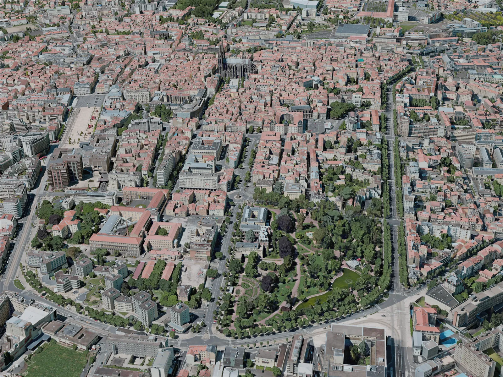 Clermont-Ferrand City, France (2021) 3D Model main preview