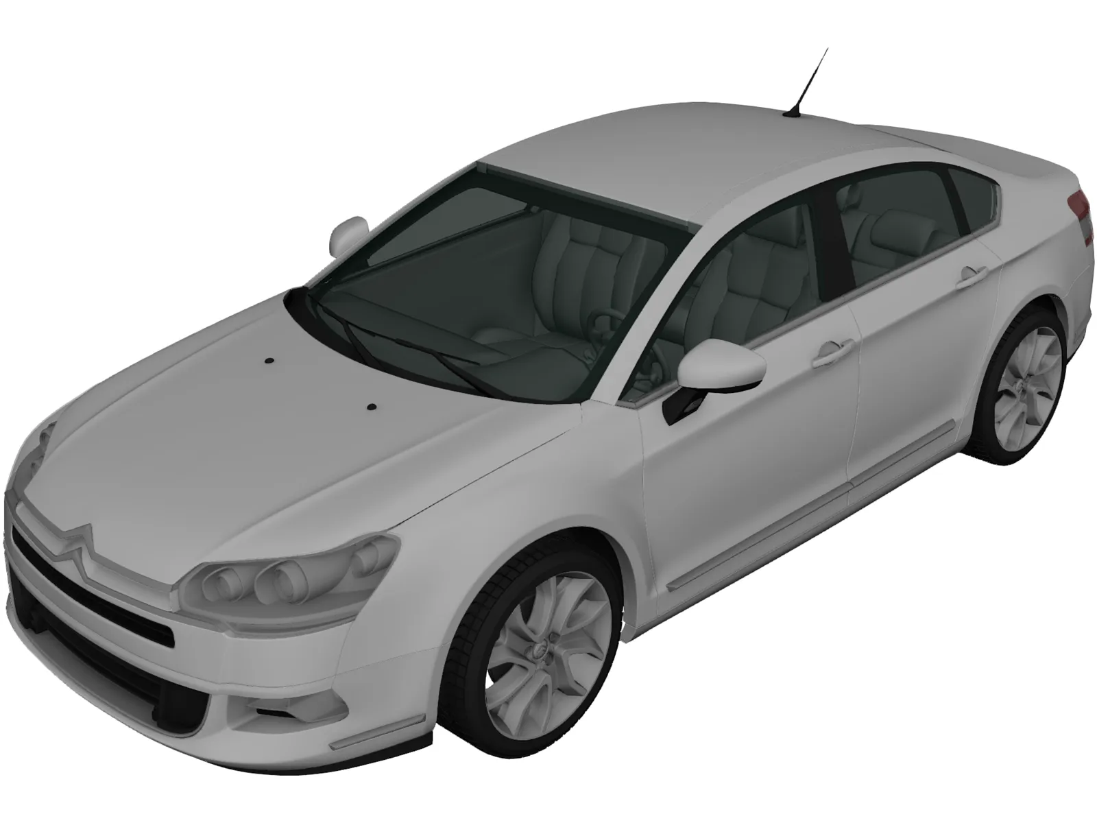 Citroen C5 Saloon (2011) 3D Model main preview