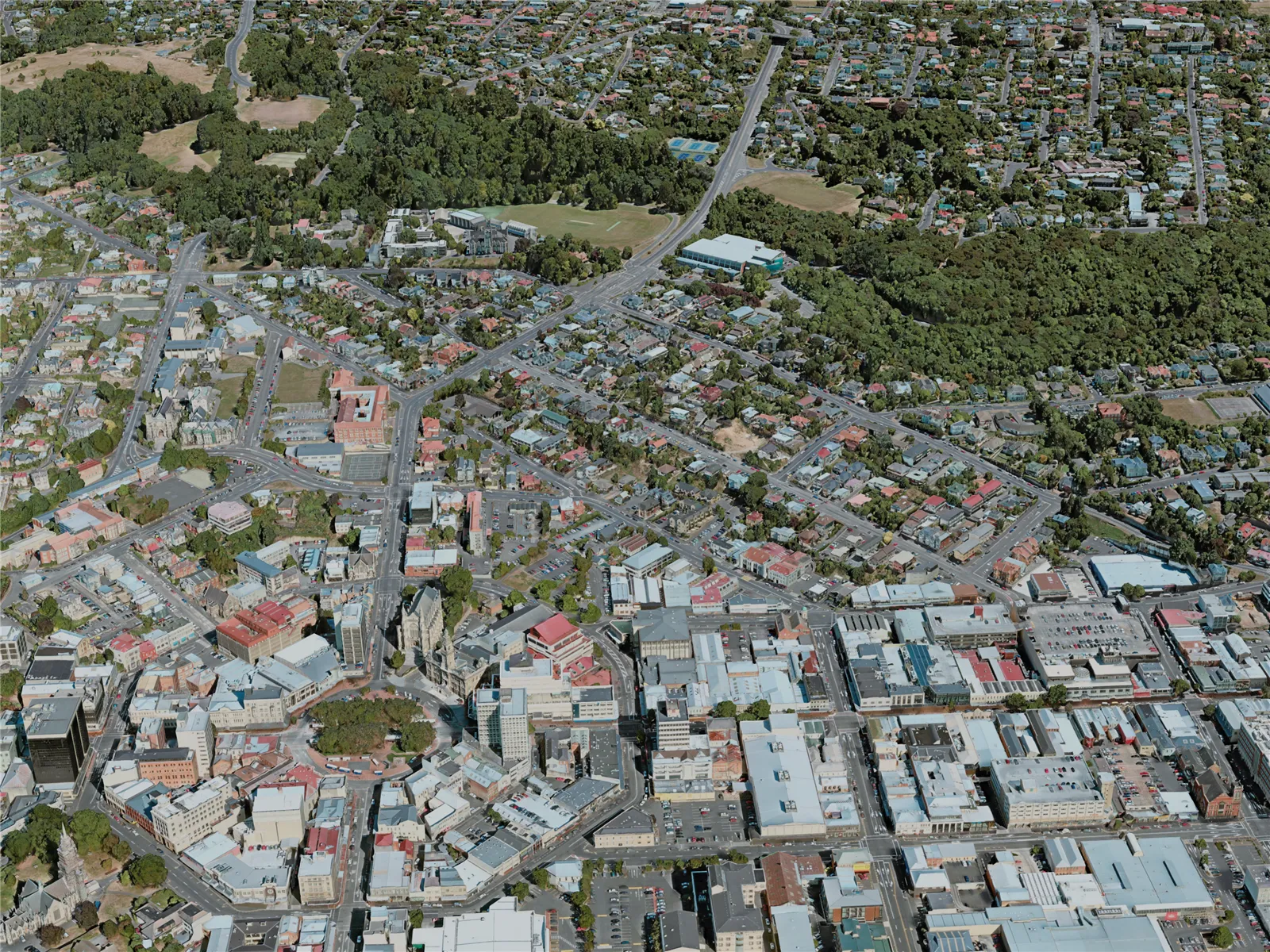 Dunedin City, New Zealand (2021) 3D Model main preview