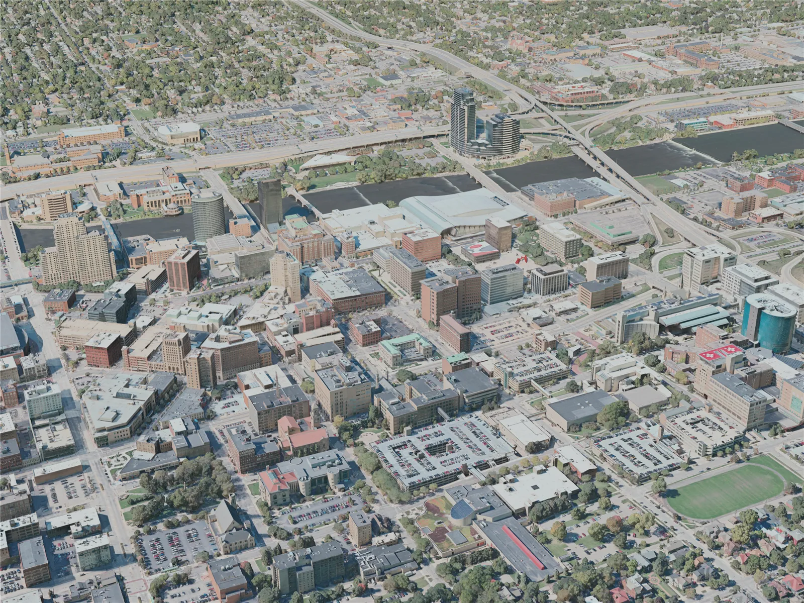 Grand Rapids City, USA (2021) 3D Model main preview