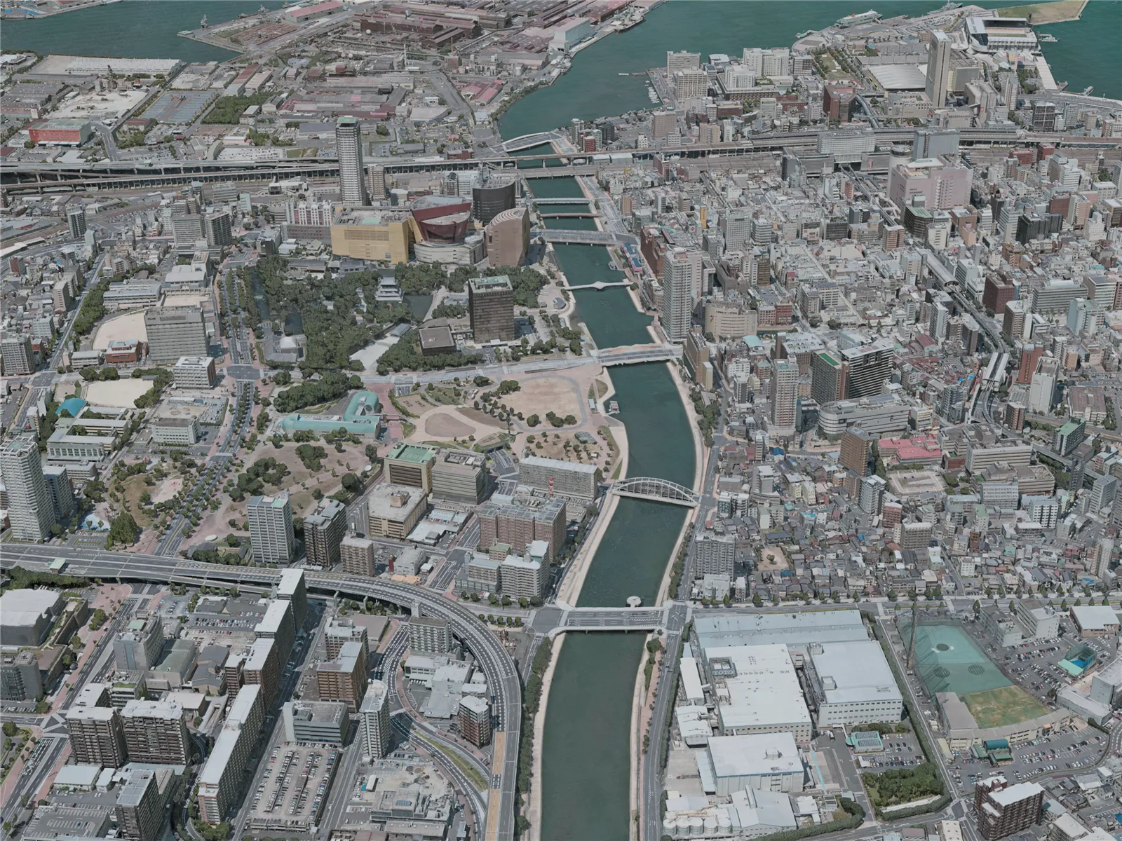 Kitakyushu City, Japan (2021) 3D Model main preview