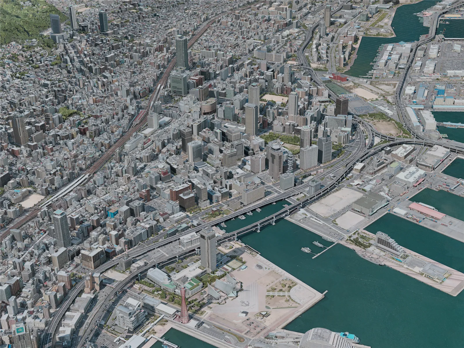 Kobe City, Japan (2021) 3D Model main preview