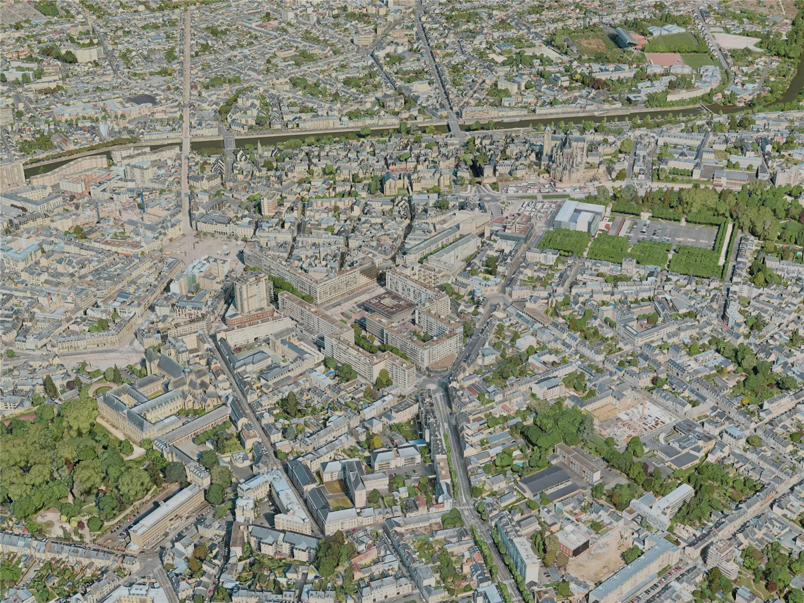 Le Mans City, France (2021) 3D Model main preview
