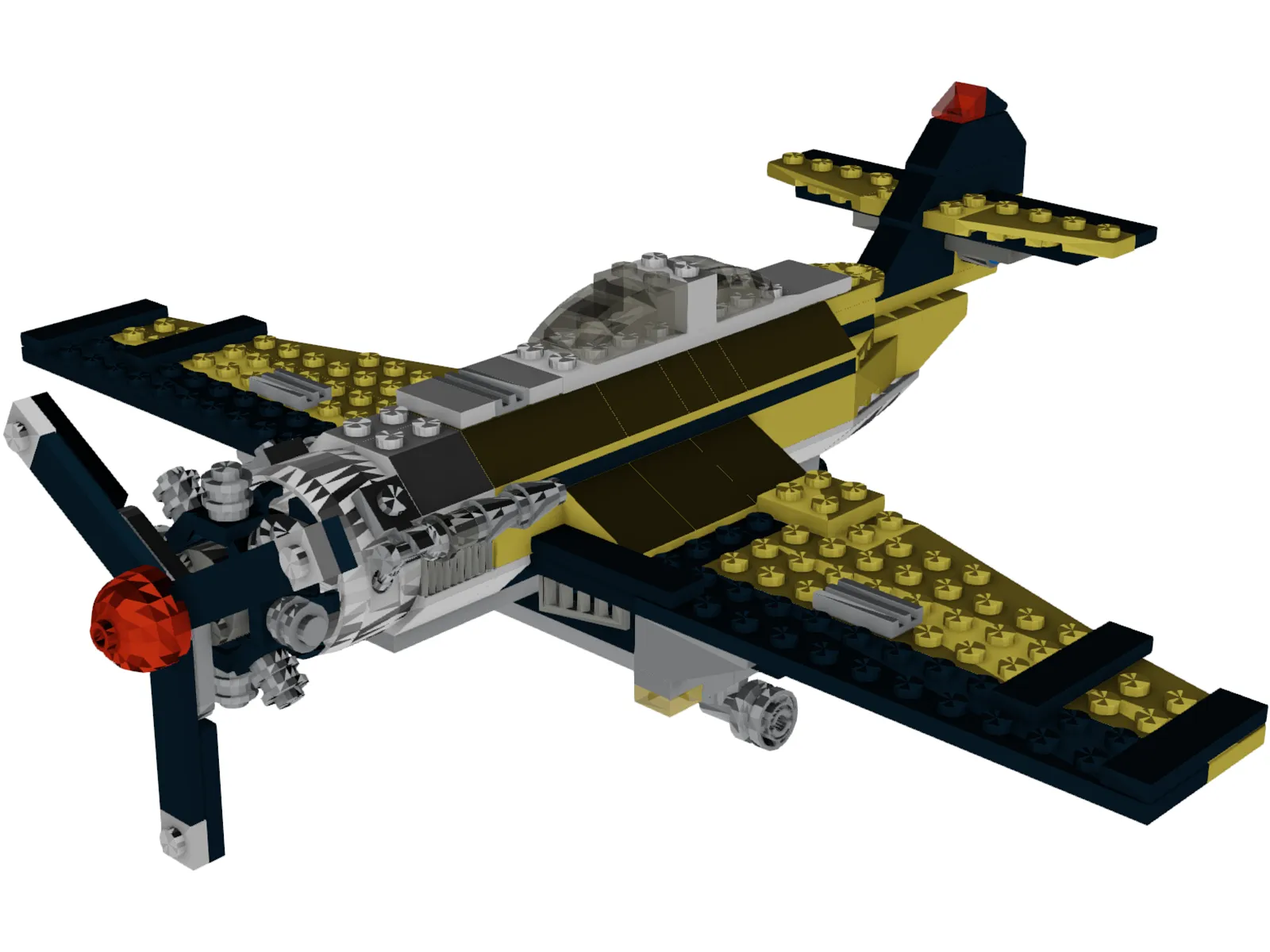 Lego Airplane 3D Model main preview